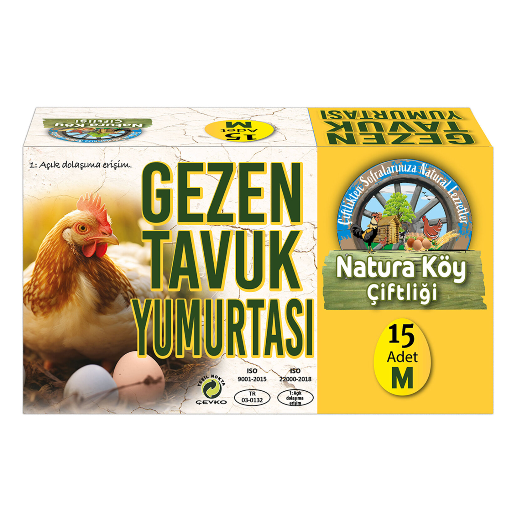 Naturaköy Gezen 15'li Yumurta M Orta Boy (53-62) G