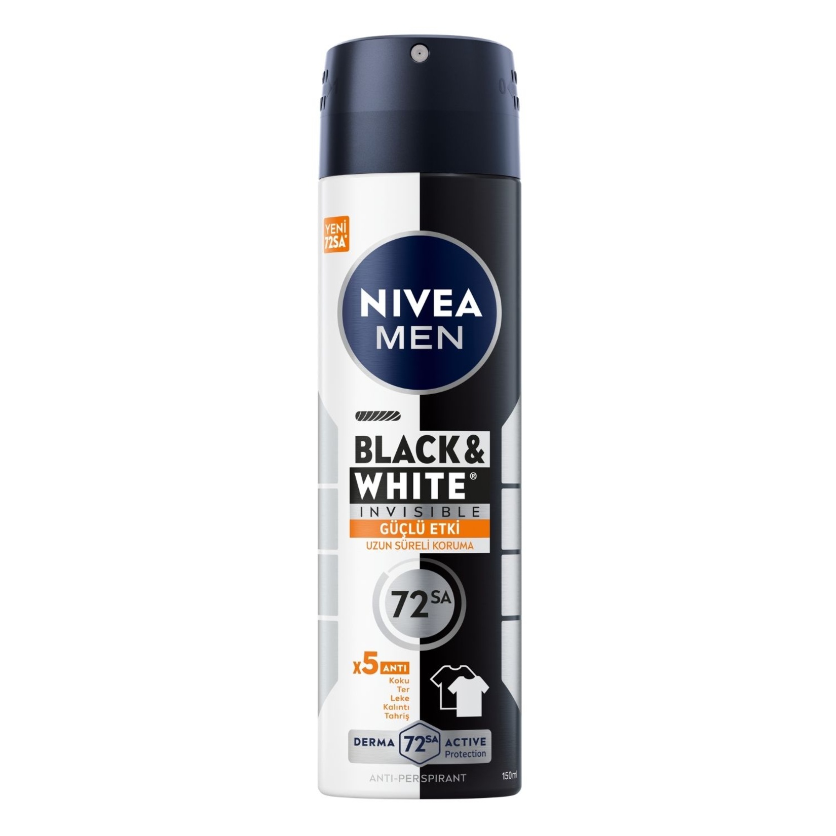 NIVEA MEN Erkek Sprey Deodorant Black&White Invisible Güçlü Etki 150 Ml
