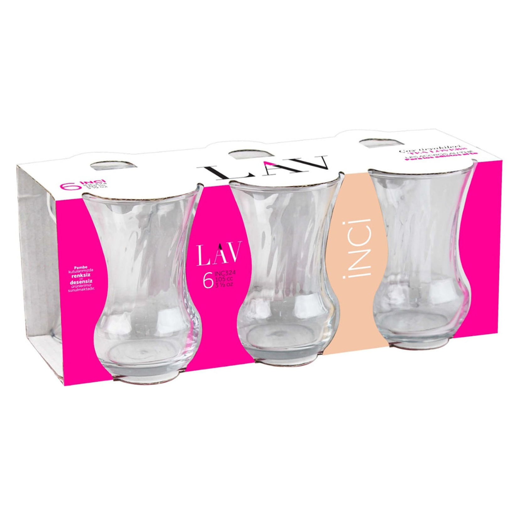 Lav İnci Çay Bardağı 6'lı 105 Cc