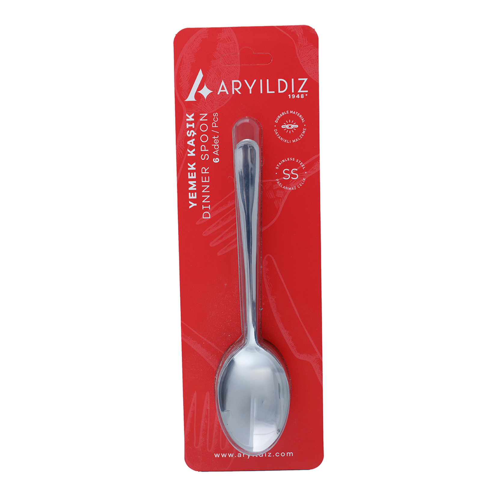 Aryıldız Deniz Vakumlu Yemek Kaşık 6'lı