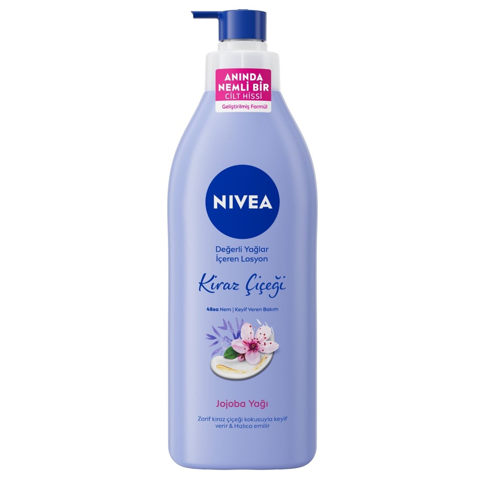 NIVEA Değerli Yağlar İçeren Vücut Losyonu Kiraz Çiçeği & Jojoba Yağı  400ml
