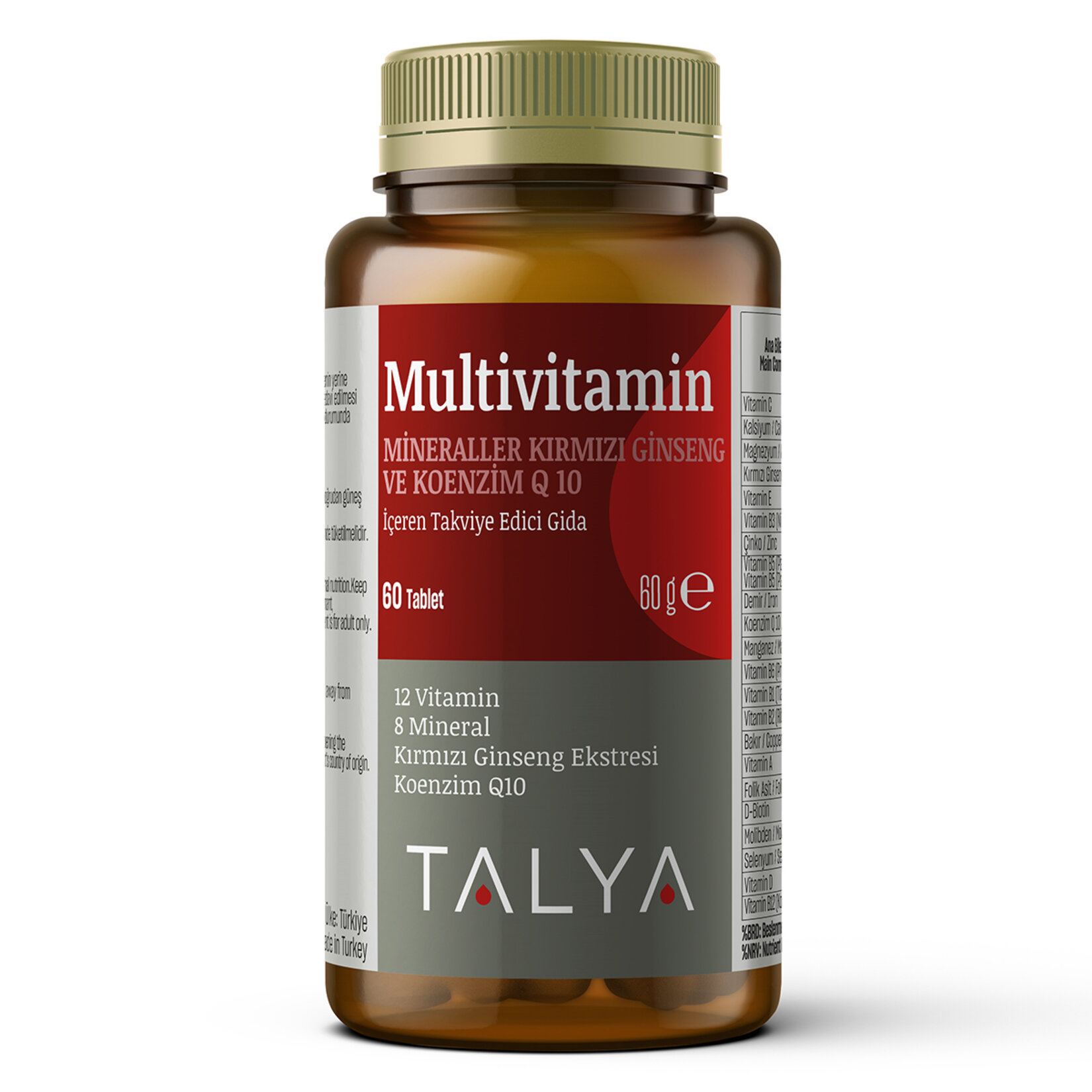 Talya Multivitamin Takviye Edici Gıda 60 Tablet