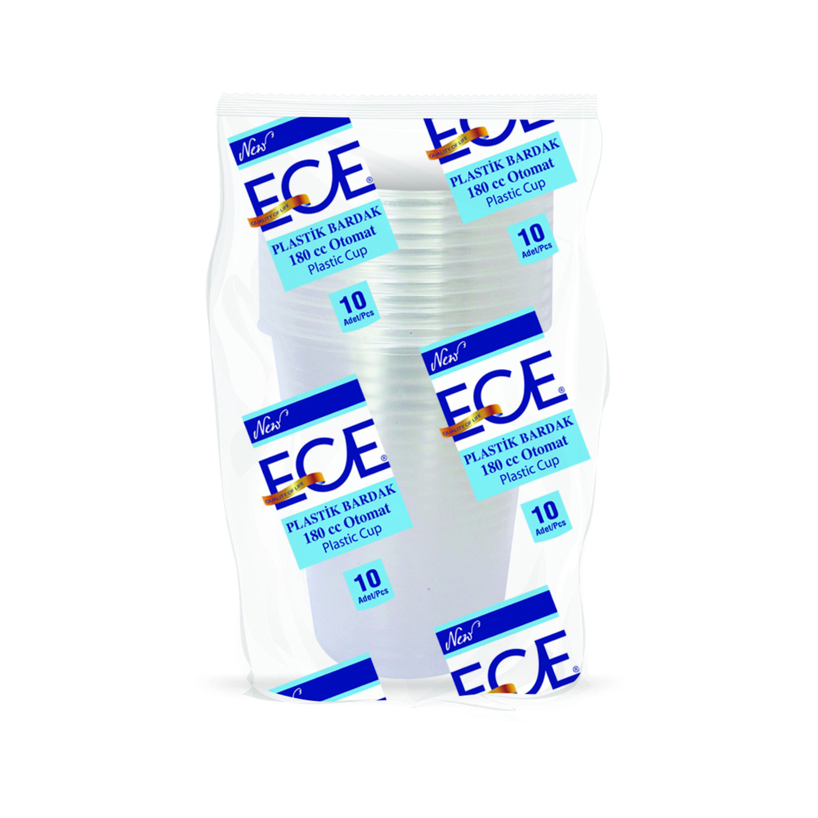 Ece Plastik Şeffaf Bardak 10'lu 180 Cc