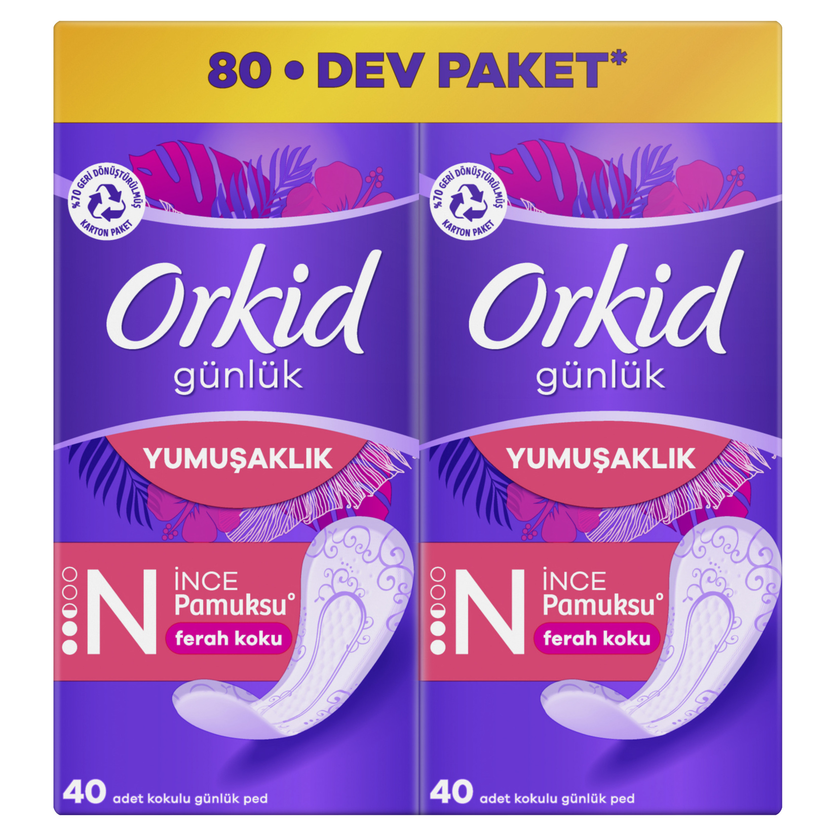 Orkid Pamuksu Yaprak Deofresh Süper Ekonomik 80'li