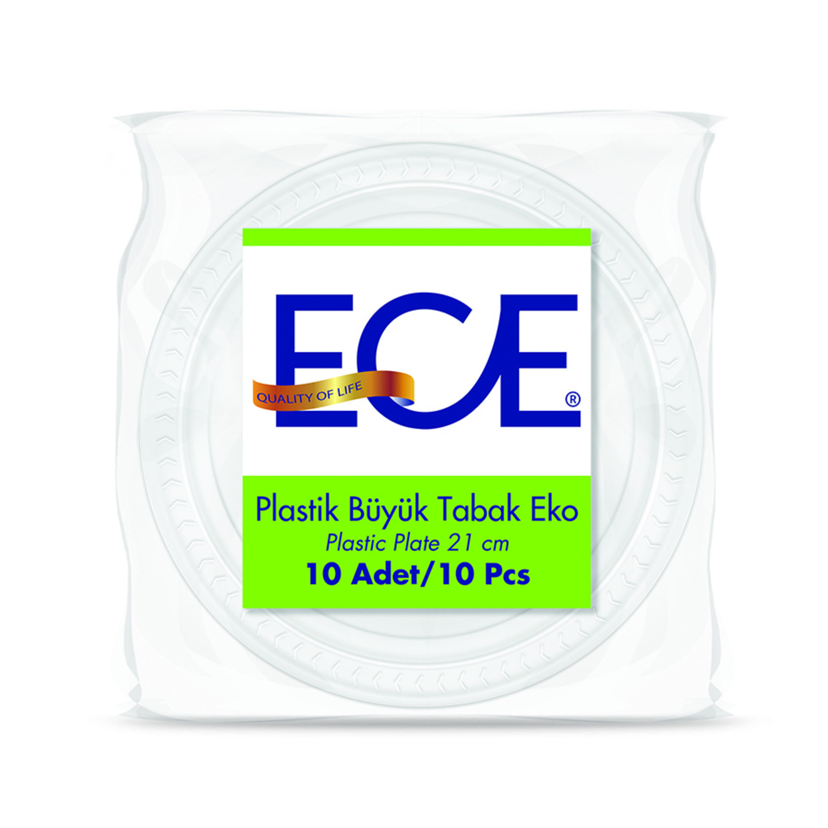 Ece Plastik Tabak 10'lu 21 Cm