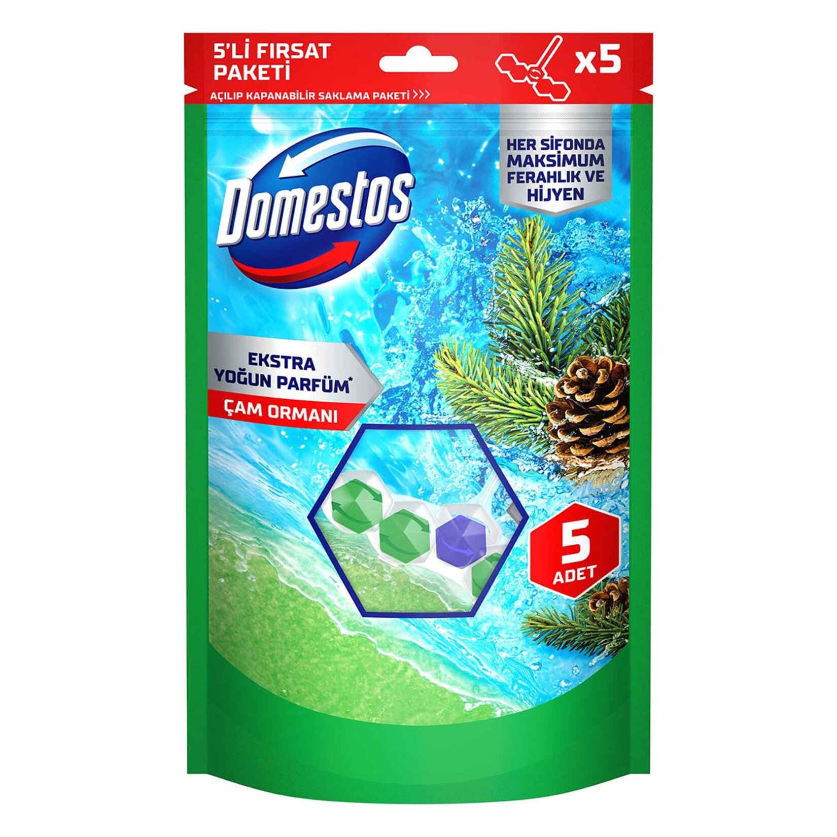 Domestos Wc Blok Çam Ferahlığı 5 x 50 G