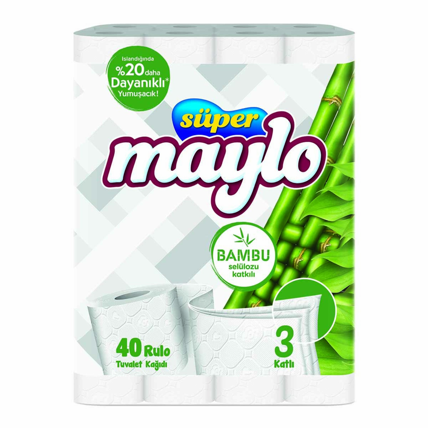 Süper Maylo Bambu Katkılı Tuvalet Kagıdı 40'lı