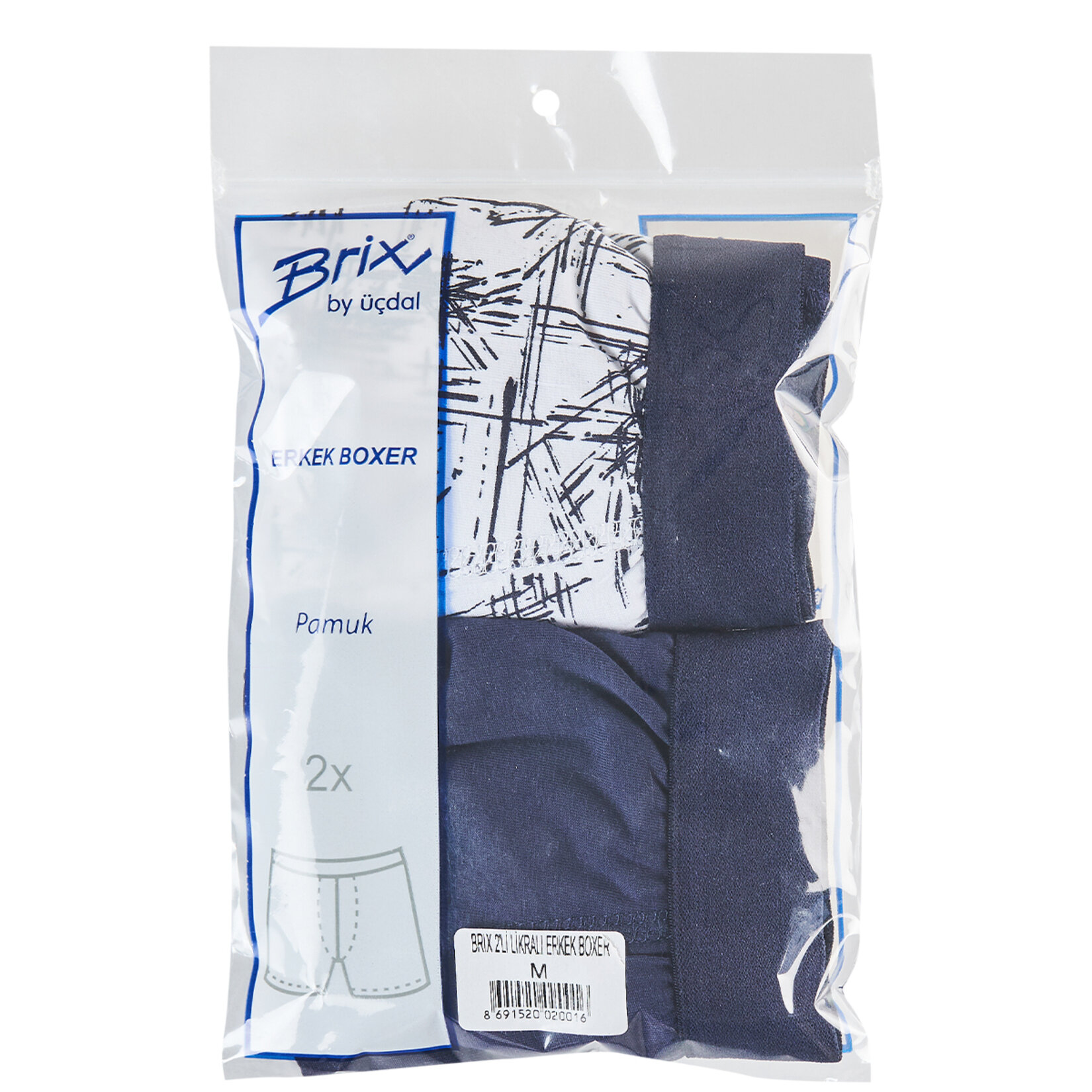 Brix 2'li Erkek Boxer XXL
