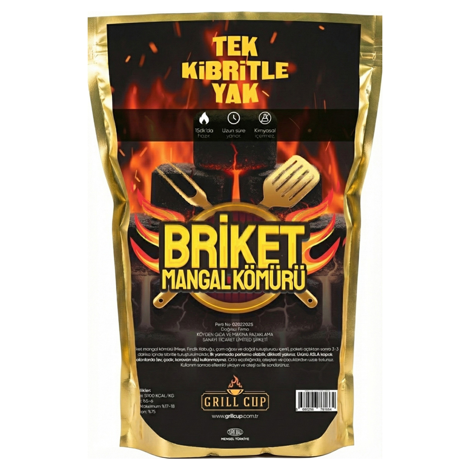 Grill Cup Briket Mangal Kömürü 1.8 Kg