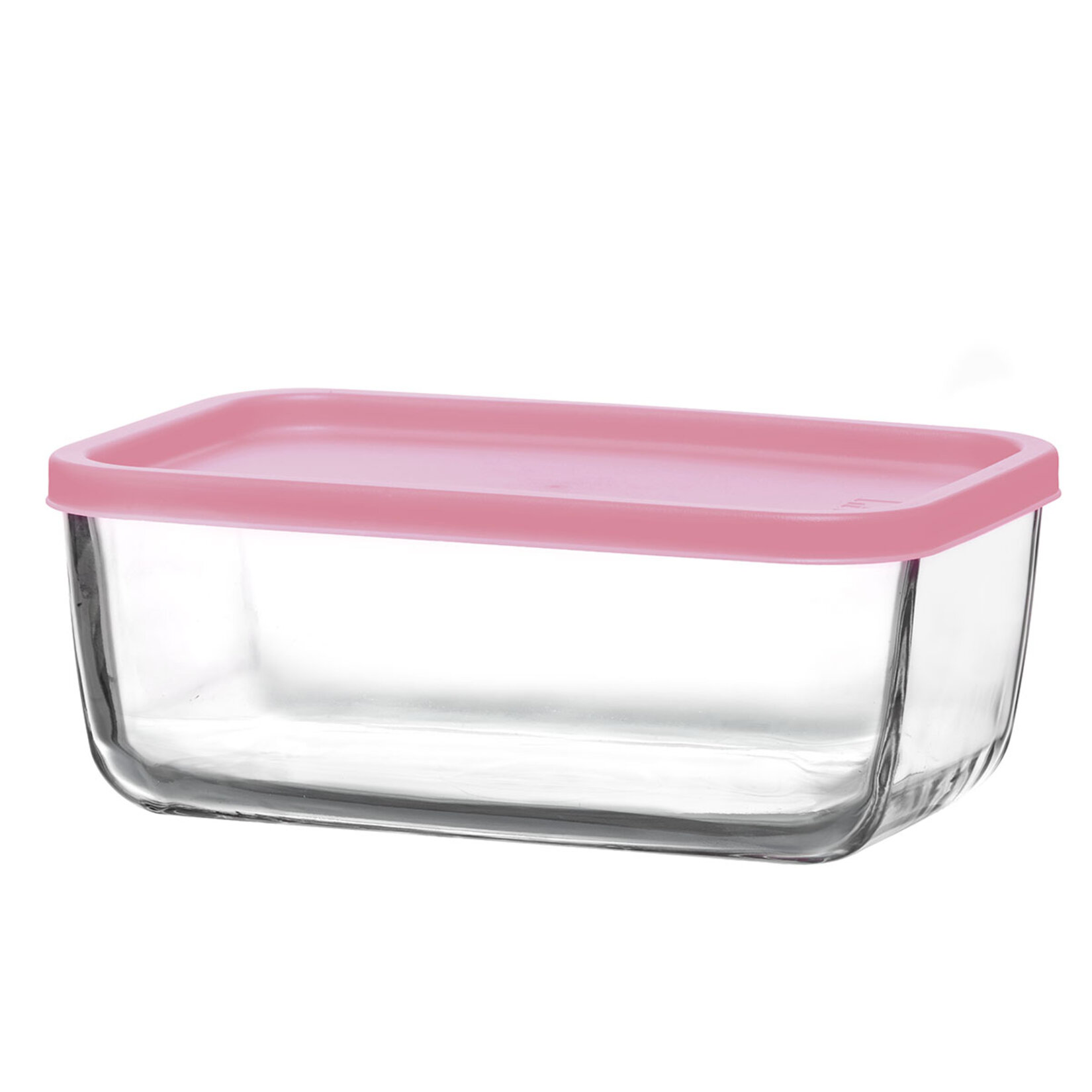 Lav Cube Pembe / Lila Kapaklı Saklama Kabı 18 Cm 1170 Cc