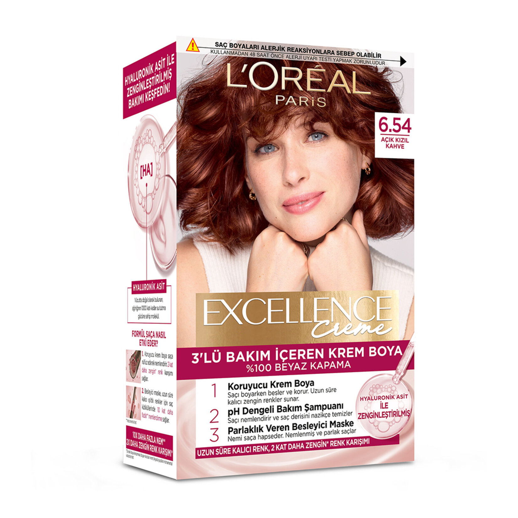 Excellence Creme 6.54 Açık Kızıl Kahve Saç Boyası 192 Ml
