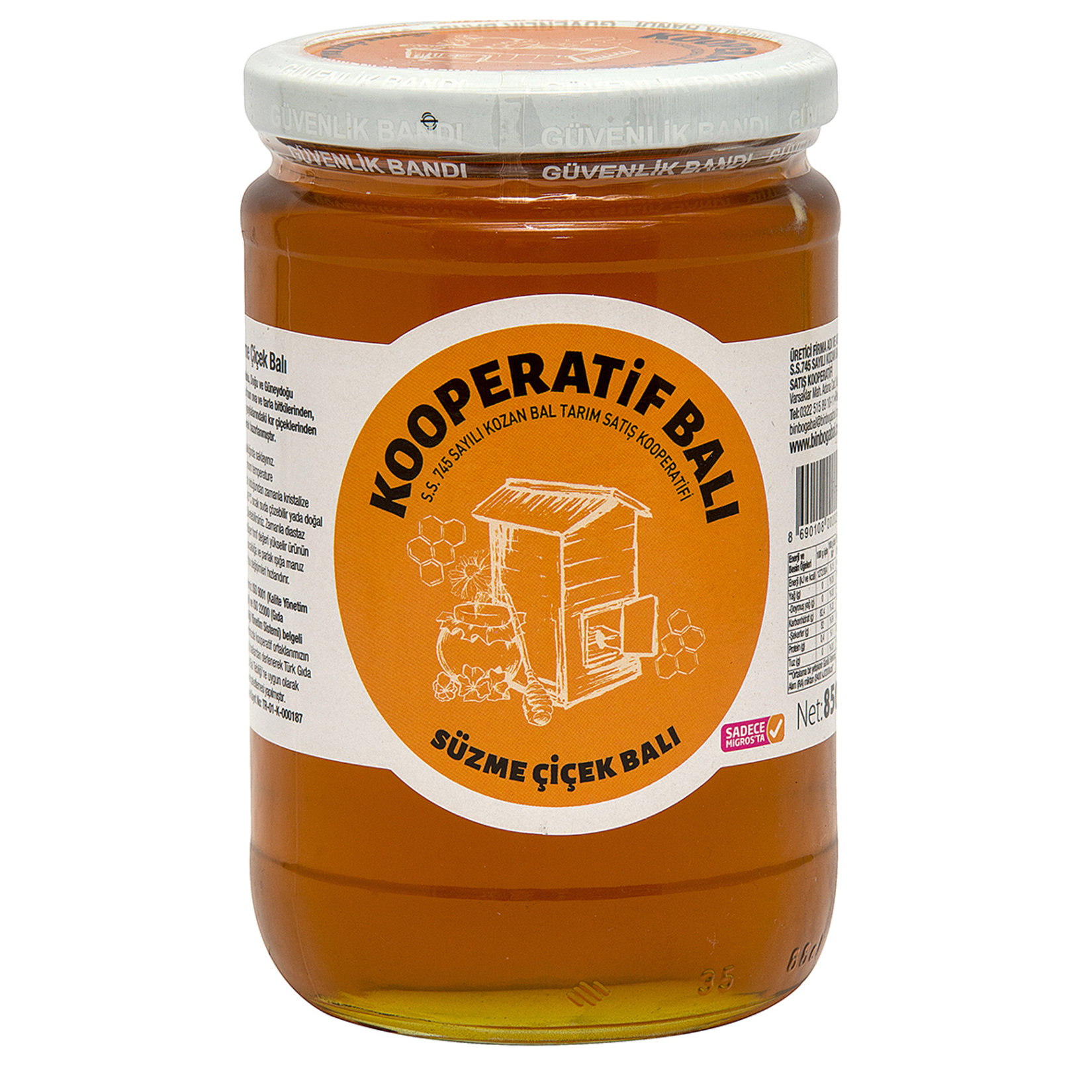 S.S.745 Sayılı Kozan Bal Kooperatif Süzme Çiçek Balı 850 G
