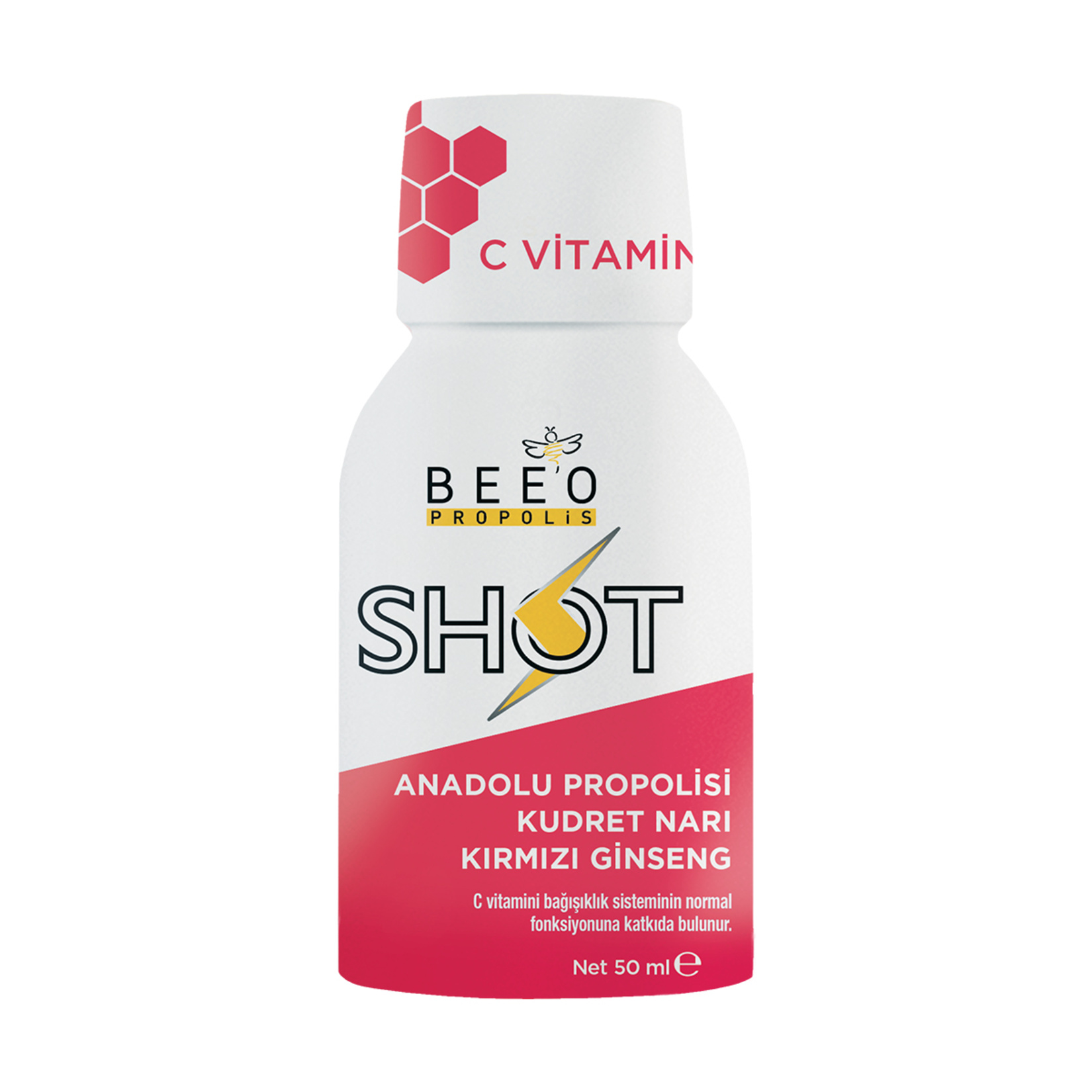 Beeo Kudret Narı Kırmızı Ginseng Propolis Shot 50 Ml
