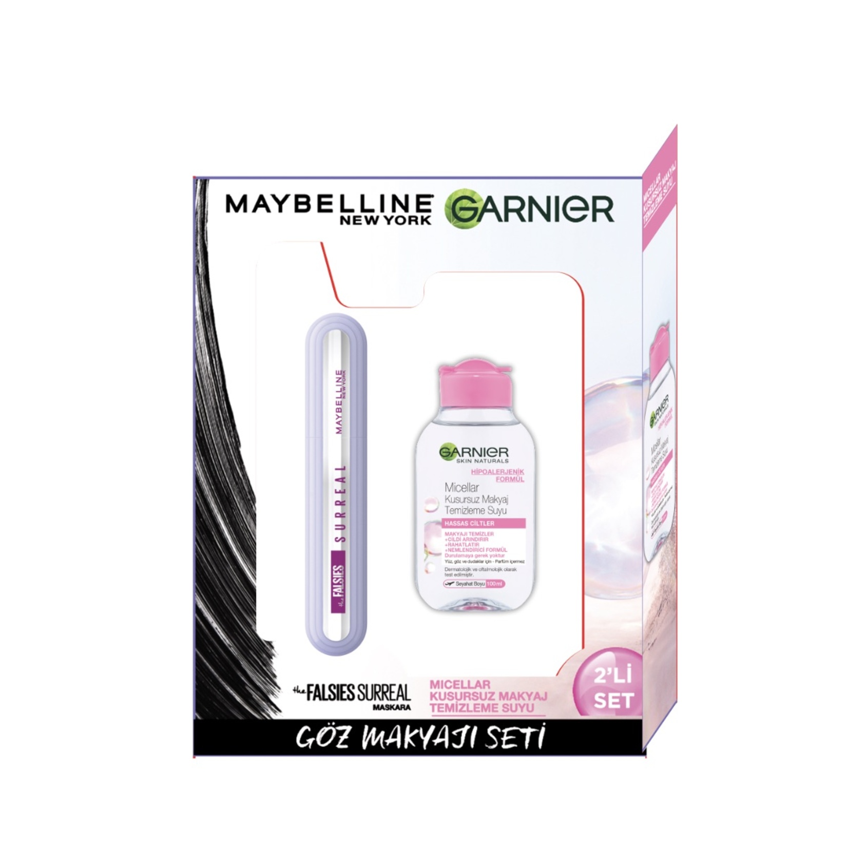 Maybelline Surreal Mascara + Garnier Micellar 100 Ml