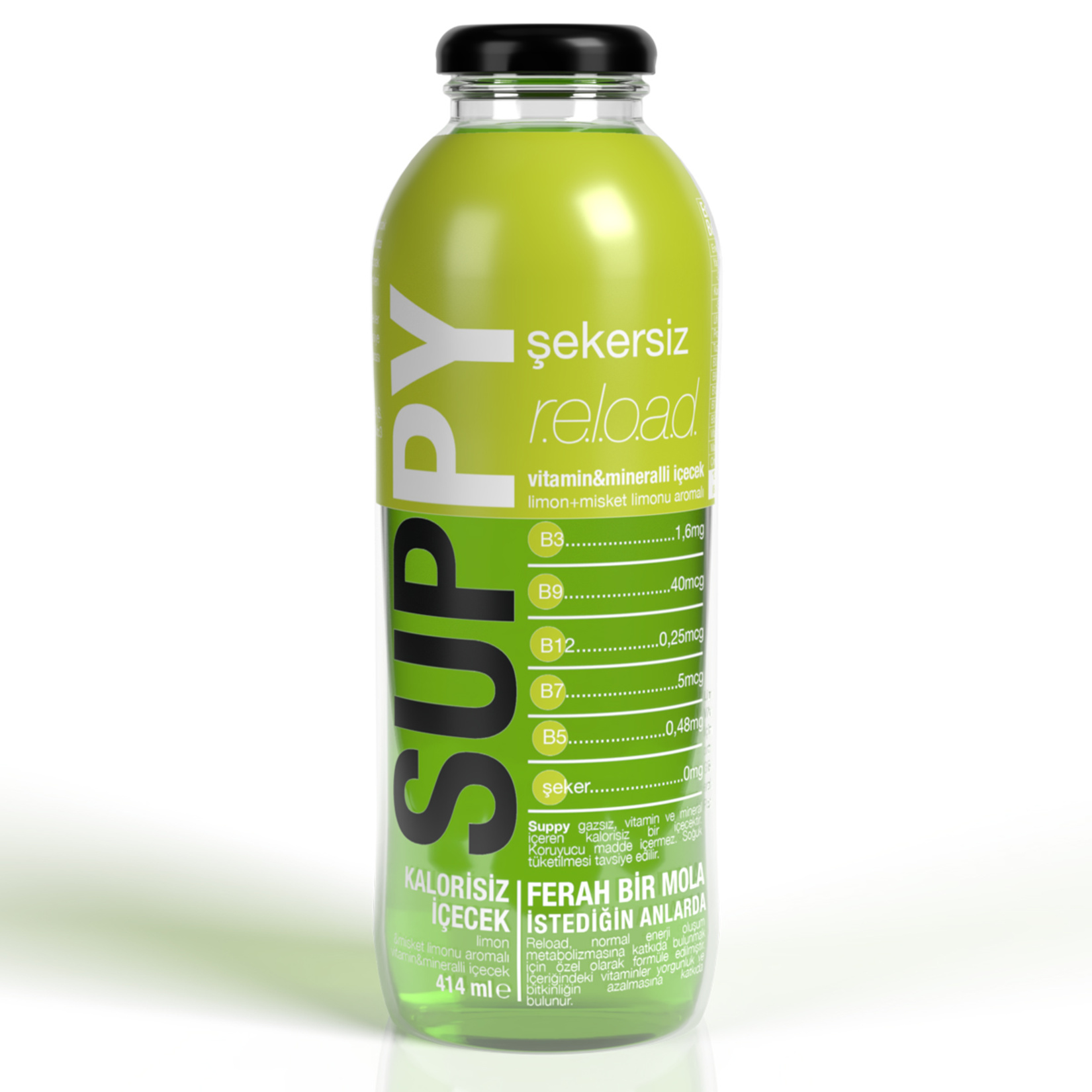 Suppy Reload Limon & Lime Aromalı Vitamin & Mineralli İçecek 414 Ml