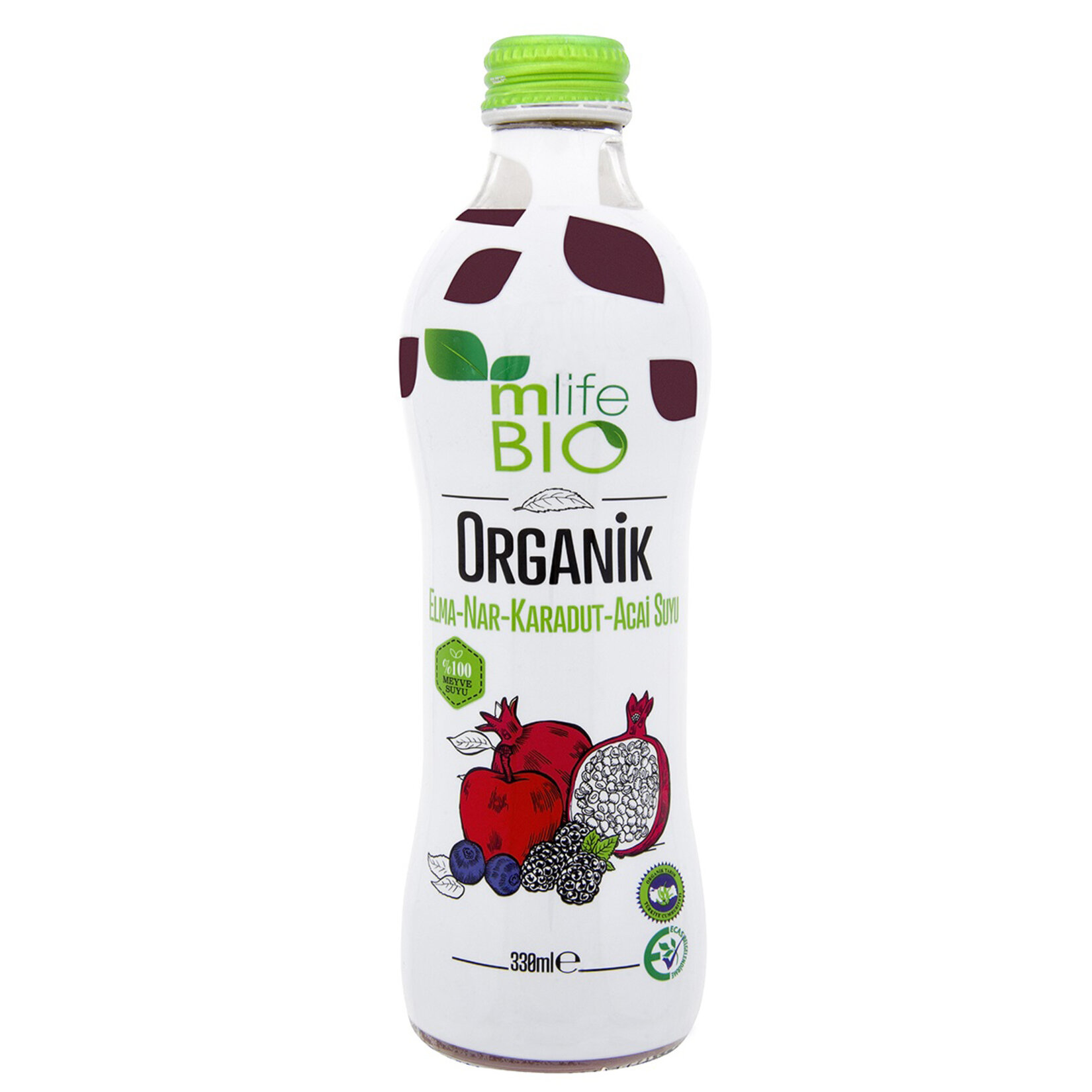 M Life Organik Acai - Karadut - Nar - Elma Suyu 330 Ml