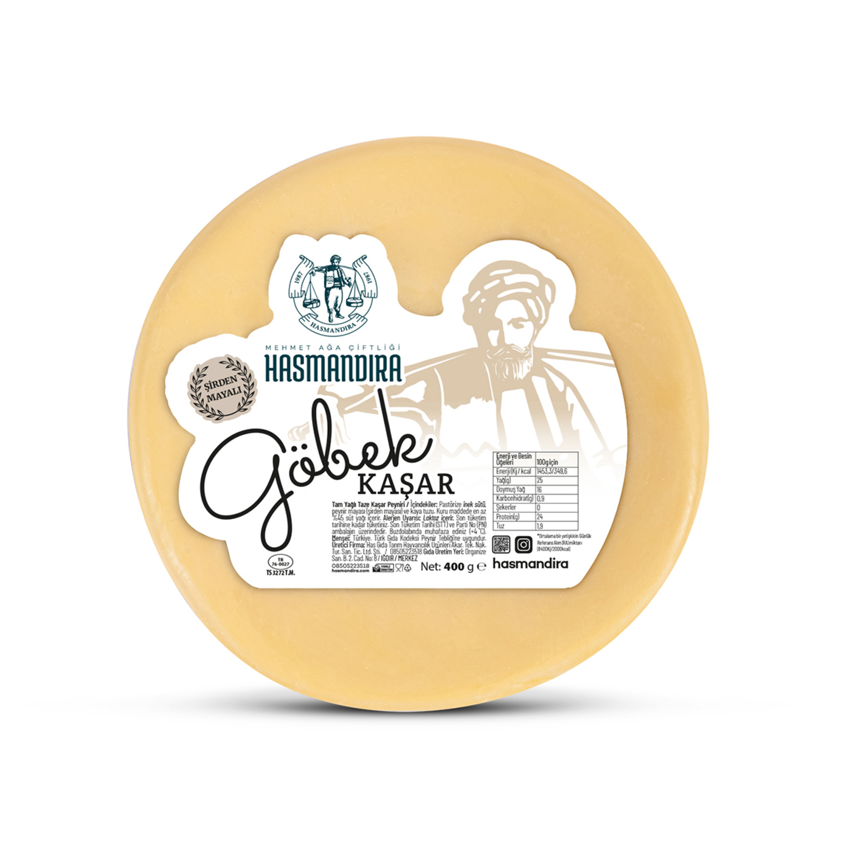 Hasmandıra Göbek Kaşar 400G