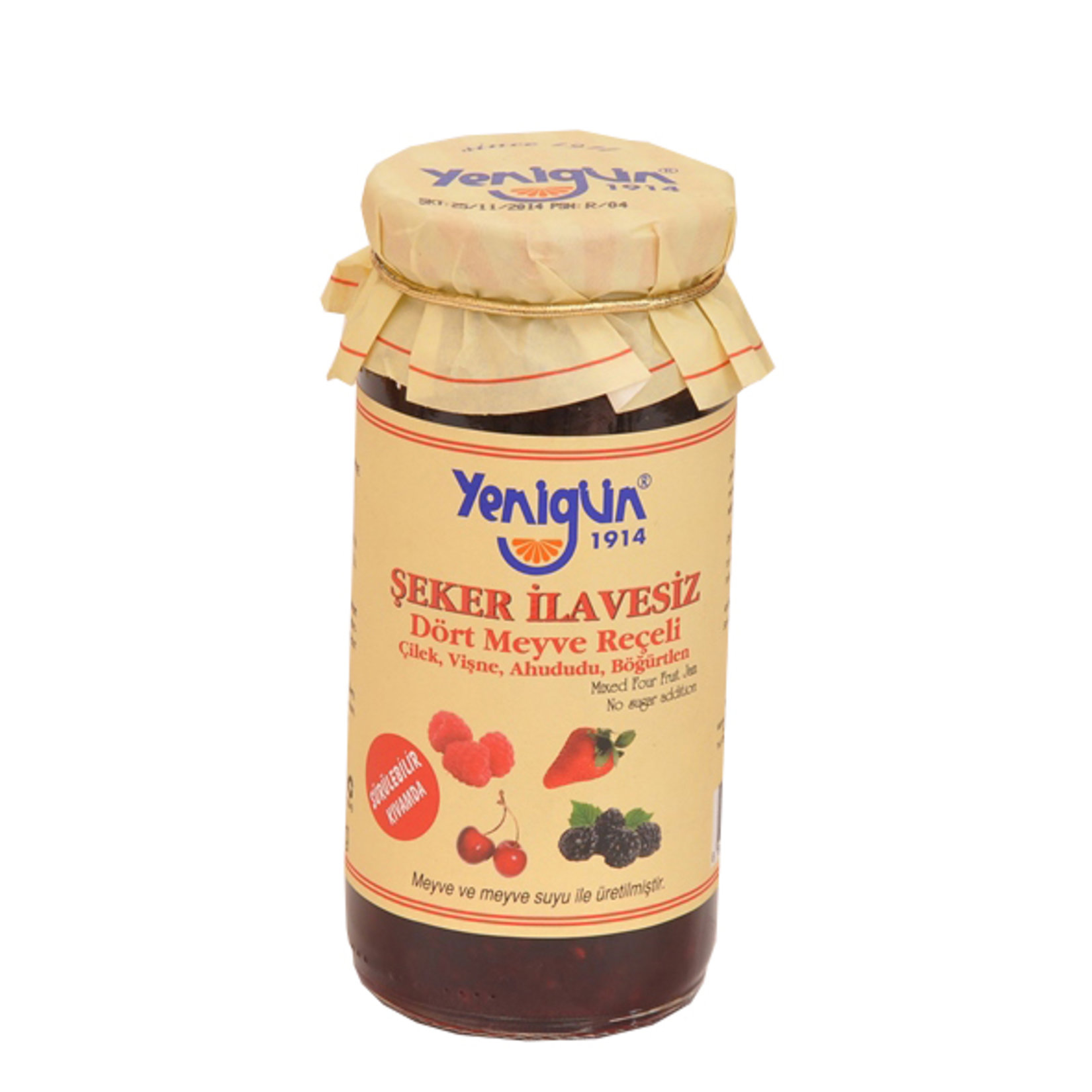 Yenigün Şeker İlavesiz Dört Meyve Reçeli 290 G