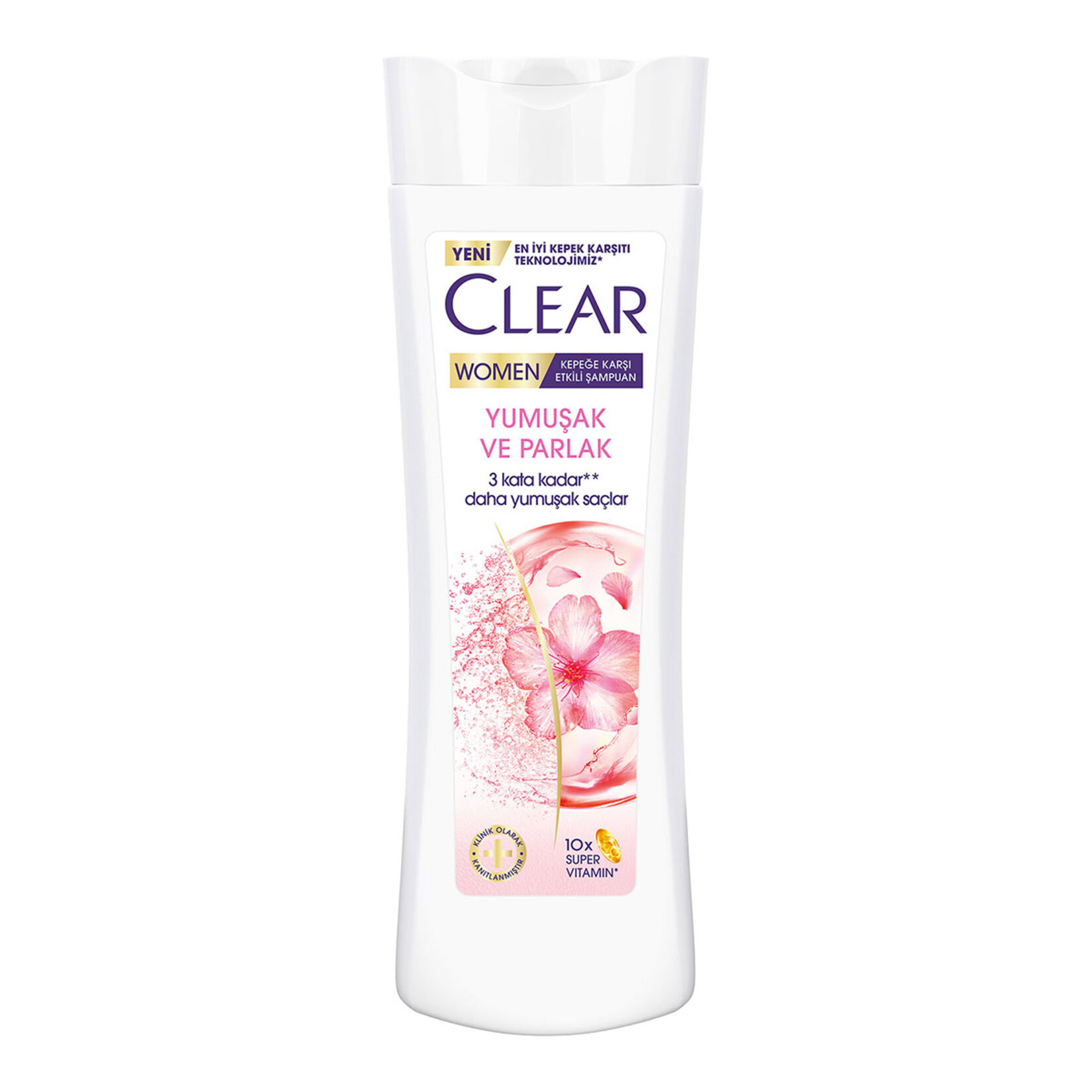Clear Women Kepeğe Karşı Etkili Şampuan Yumuşak Parlak Kiraz Çiçeği Esansı & Keratin 350 ml