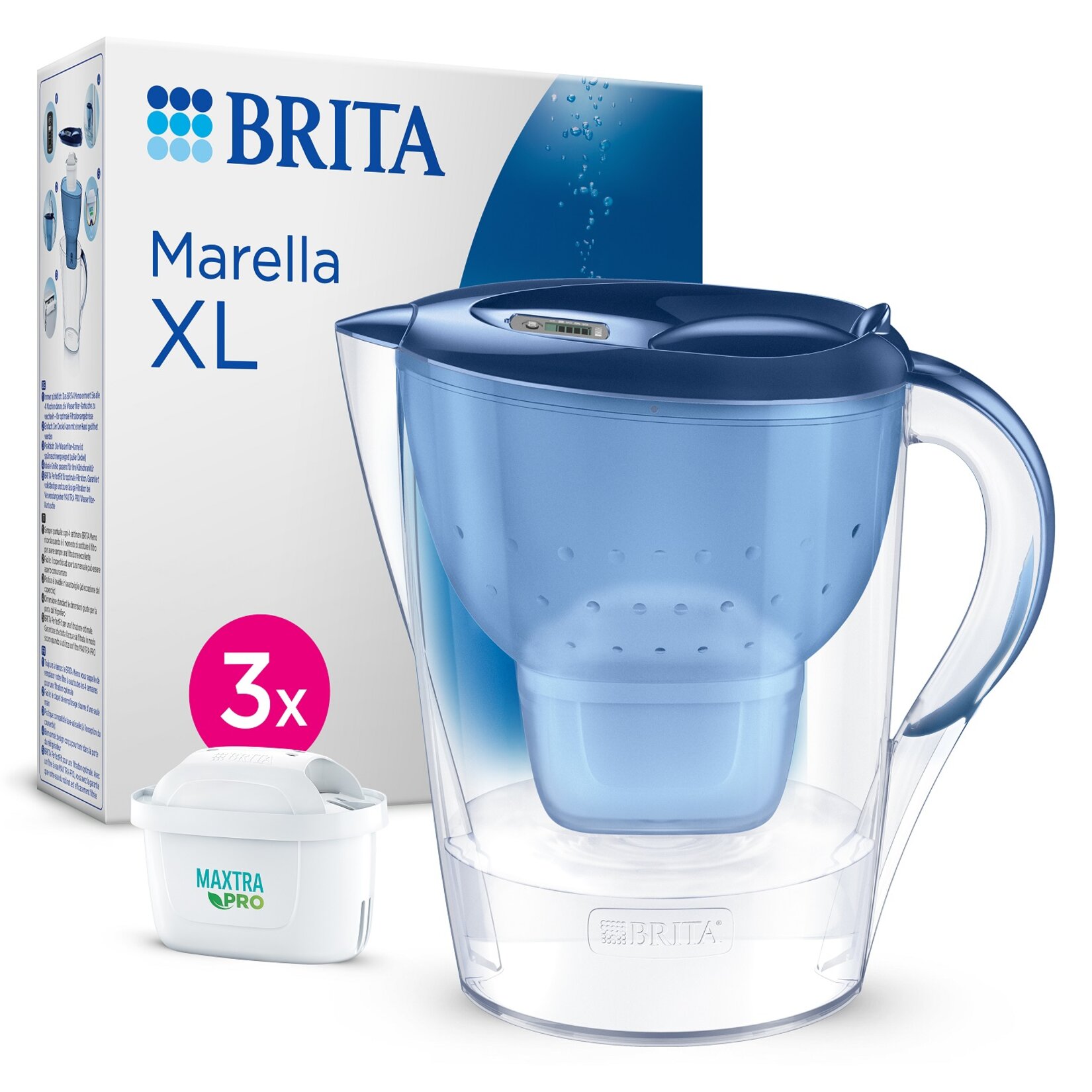 Brita Marella XL 3 Filtreli Su Arıtma Sürahisi - Mavi