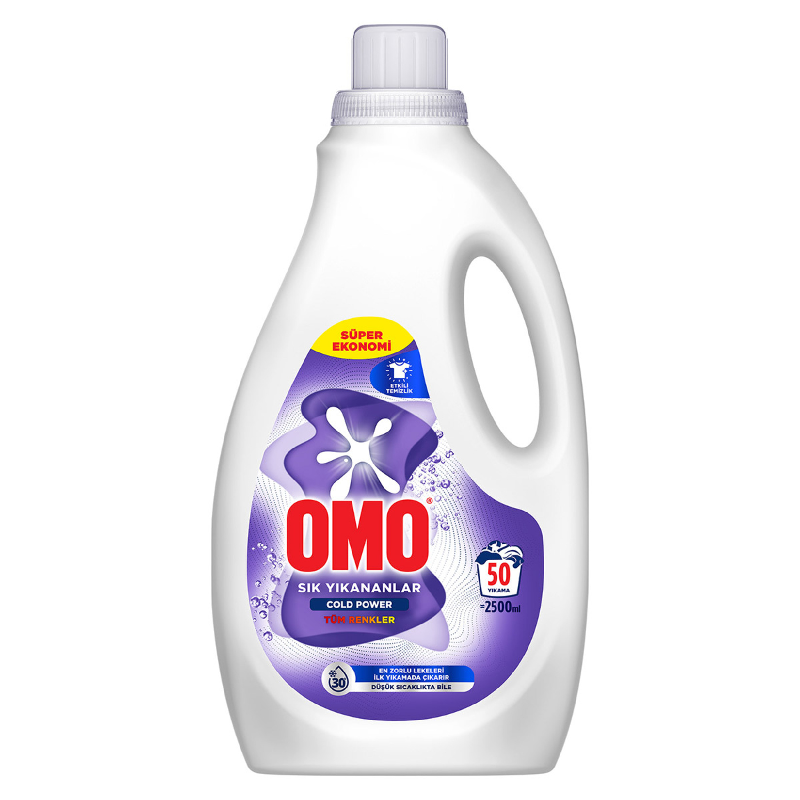 Omo Cold Power Sık Yıkananlar Tüm Renkler İçin Sıvı Çamaşır Deterjanı 2.5 L