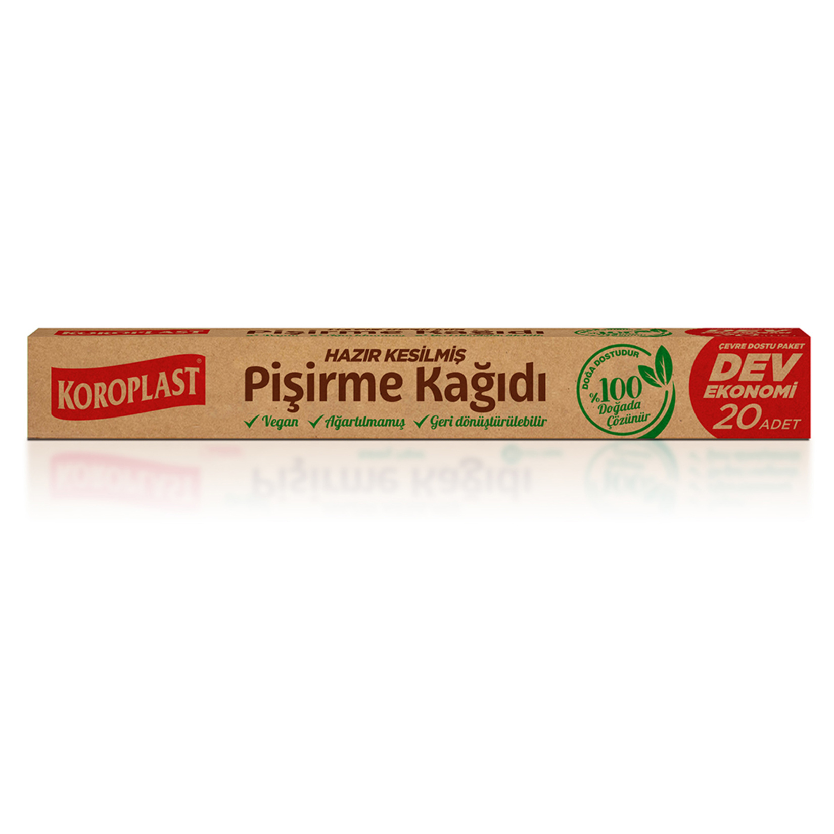 Koroplast Pişirme Kağıdı Doğal Hazır Kesilmiş 20'li