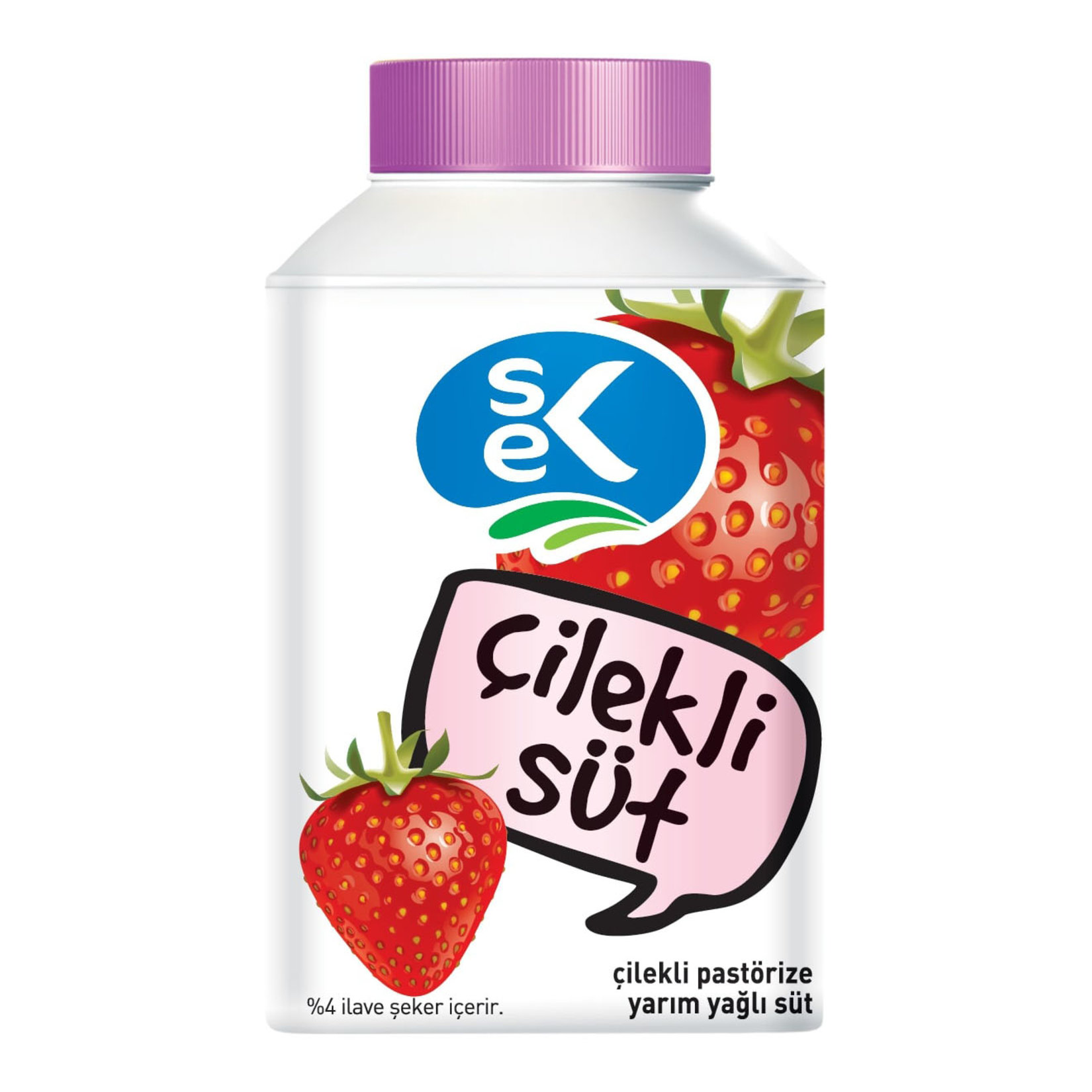 Sek Çilekli Pastörize Süt 200 Ml