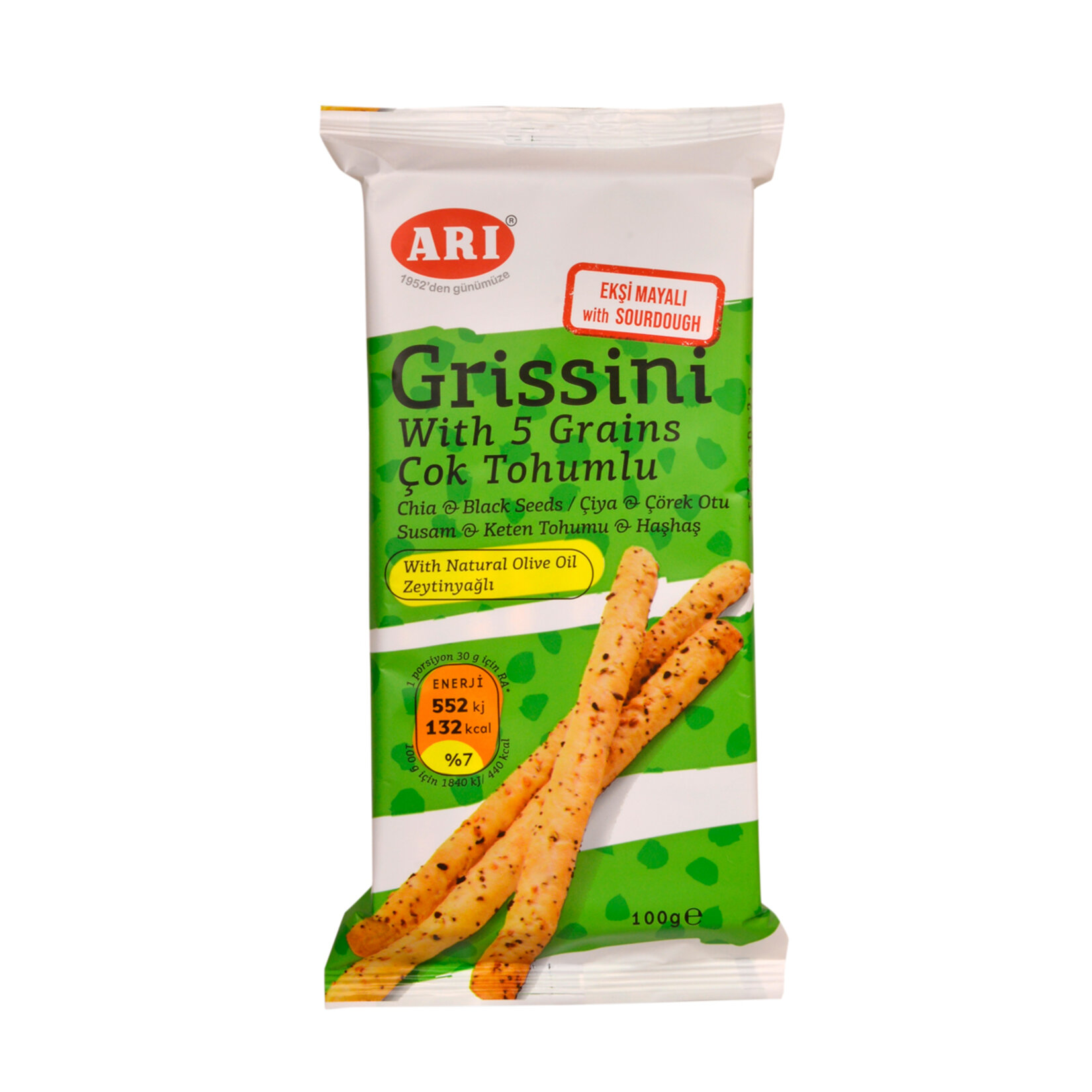 Arı Çok Tohumlu Ekşi Mayalı Grissini 100 G