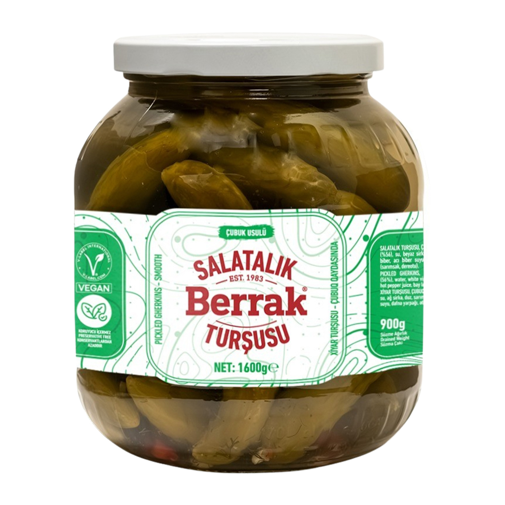 Berrak Çubuk Salatalık Turşusu 1.6 Kg