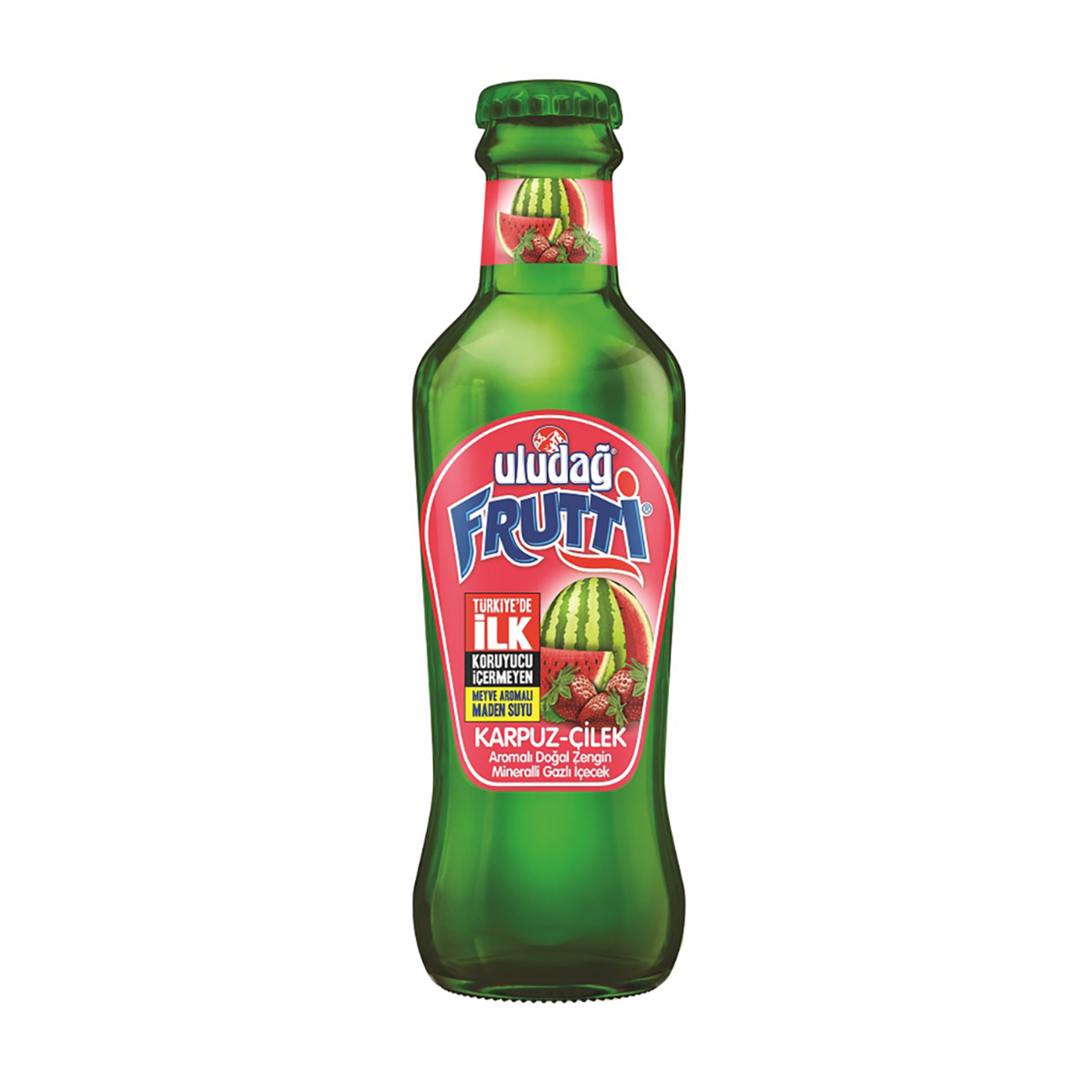 Uludağ Frutti Karpuz Çilek Mineralli Gazlı İçecek 200 Ml