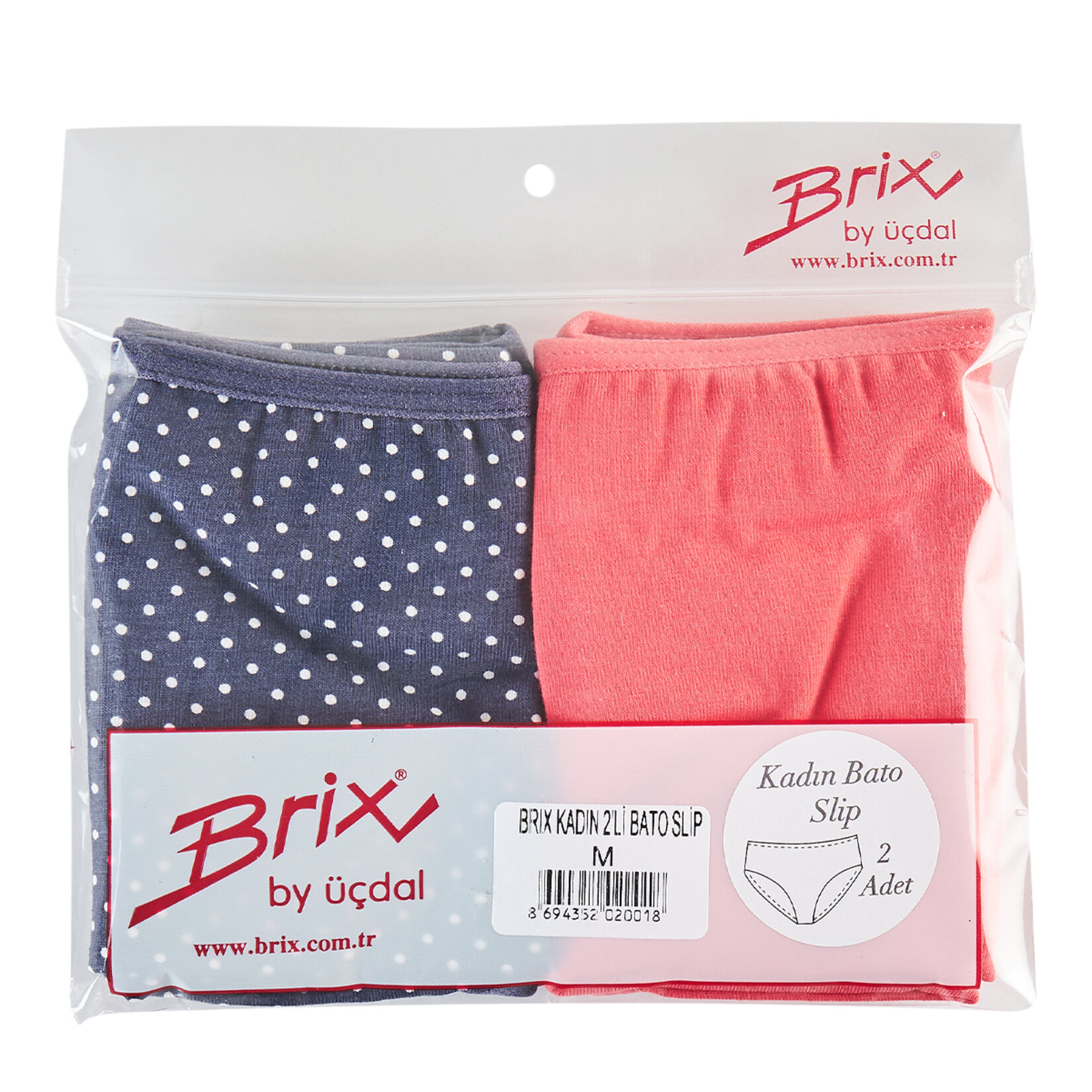 Brix Kadın 2'li Bato Slip XL