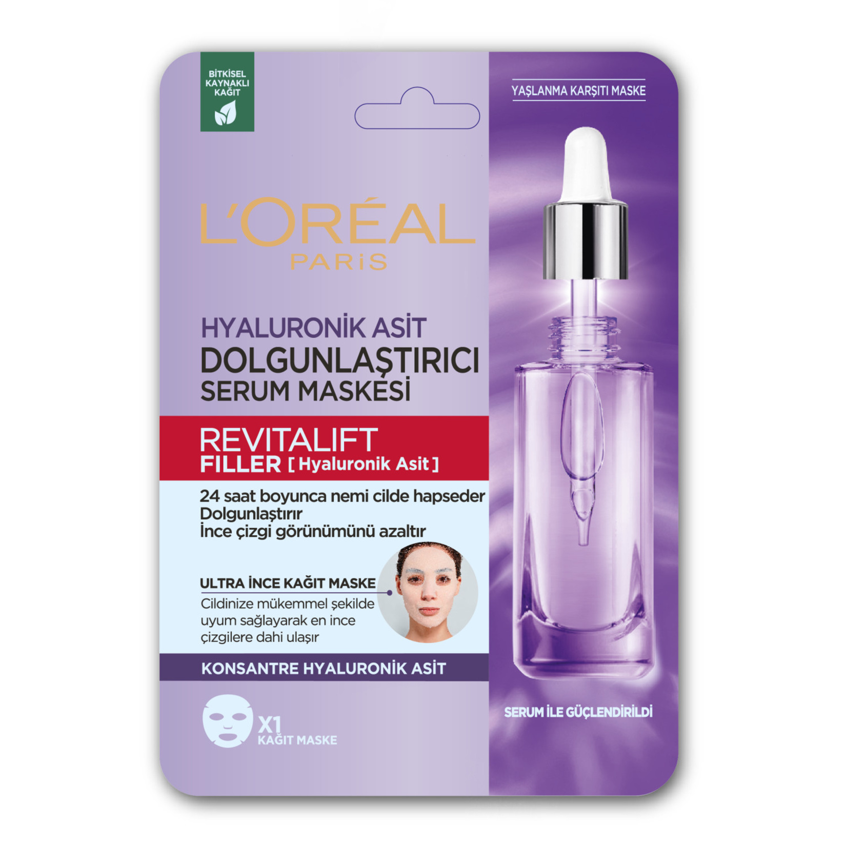 L'Oréal Paris Revitalift Filler Dolgunlaştırıcı Serum Maske 28 G