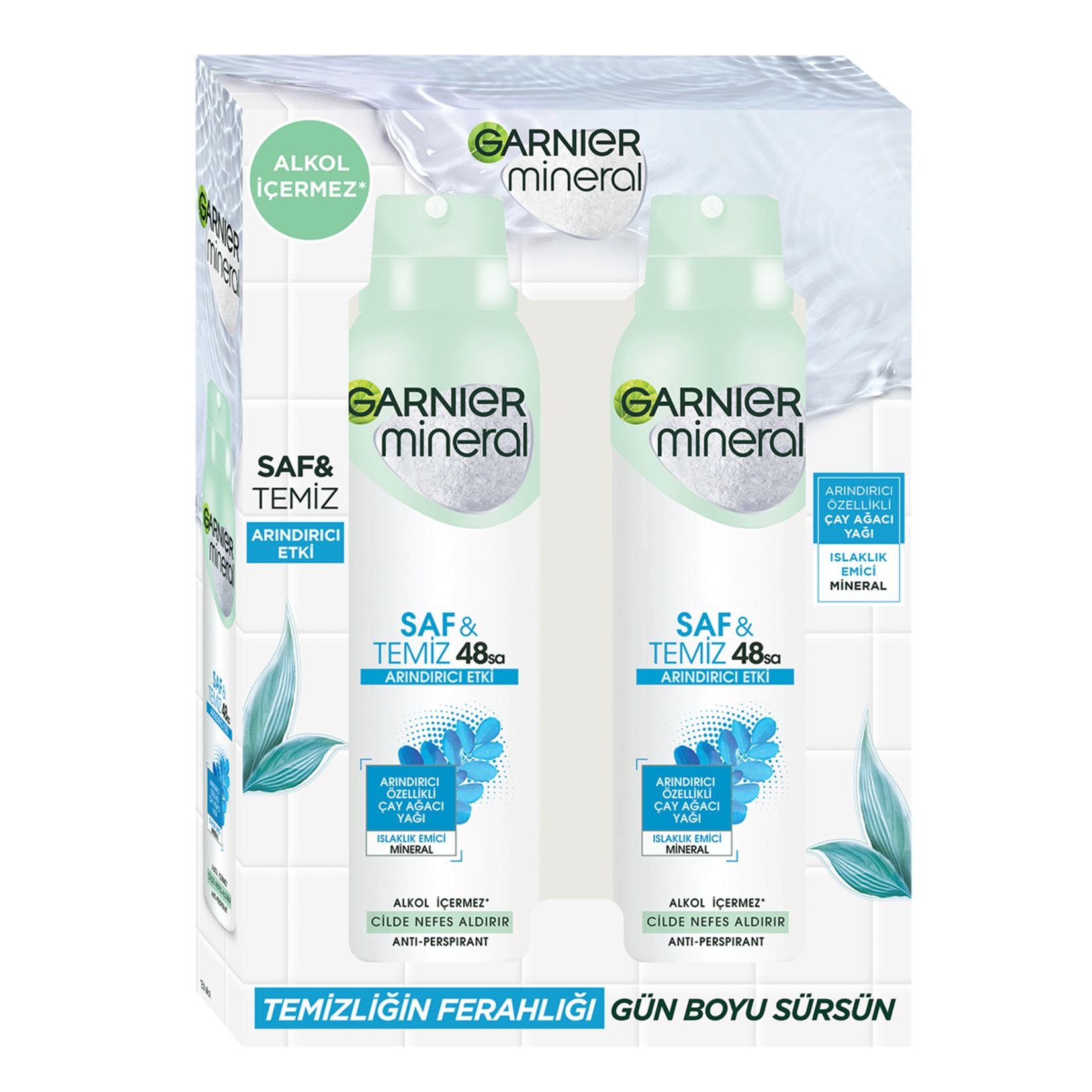 Garnier Mineral Saf & Temiz Arındırıcı Etkili Deodorant 2 x 150 Ml