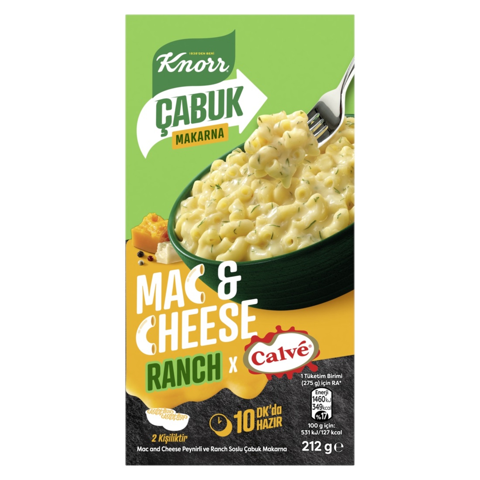 Knorr Ranch Mac & Cheese Çabuk Makarna 212 G