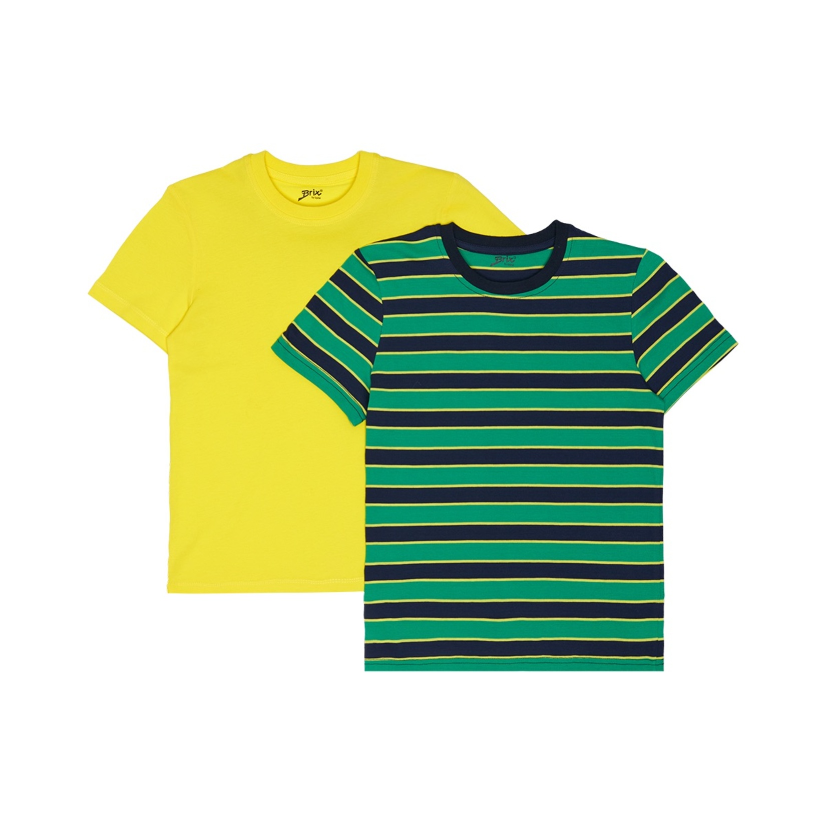 Brix Erkek Çocuk Çizgili & Düz Tshirt 5-12 Yaş