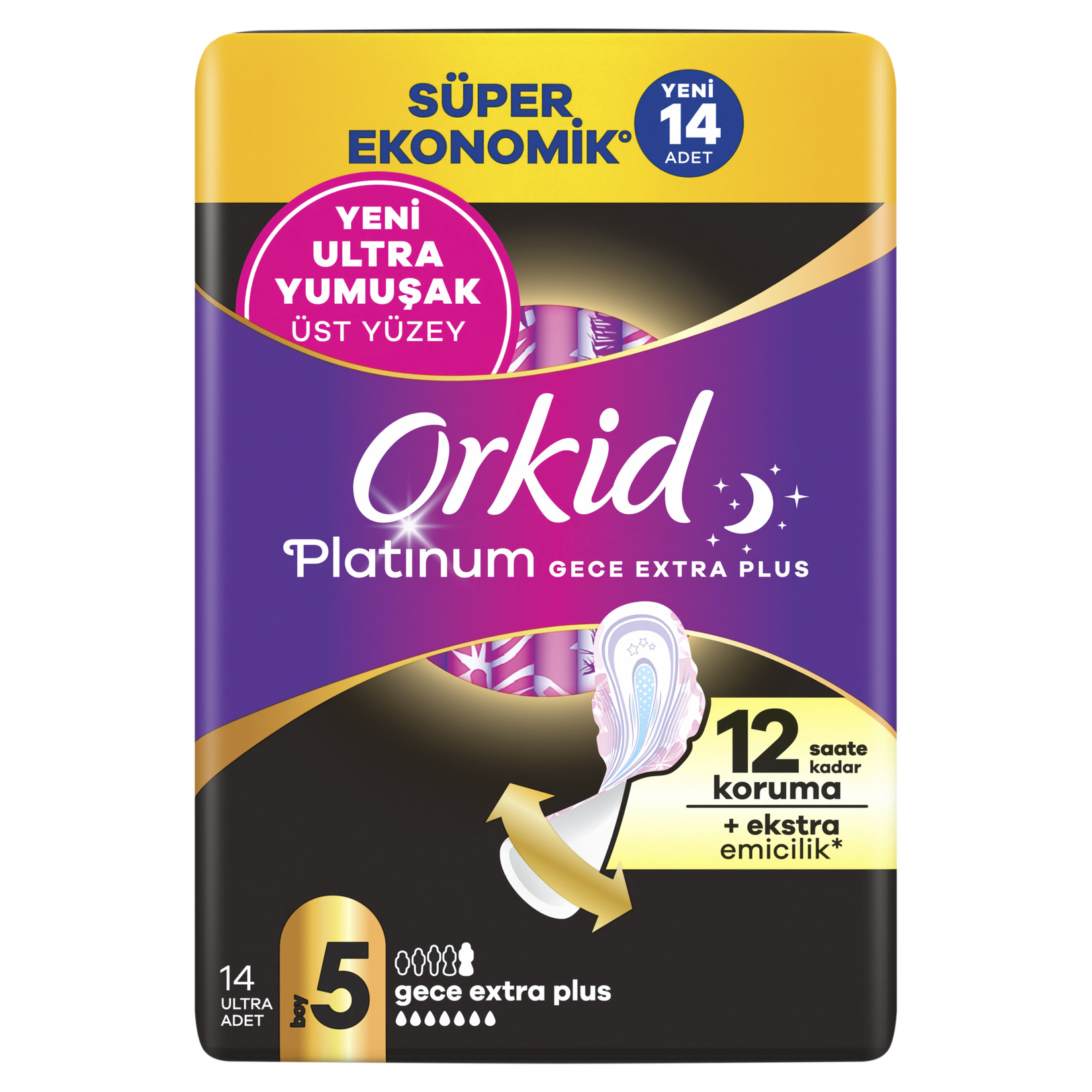 Orkid Platinum Gece Ekstra Plus 14'lü