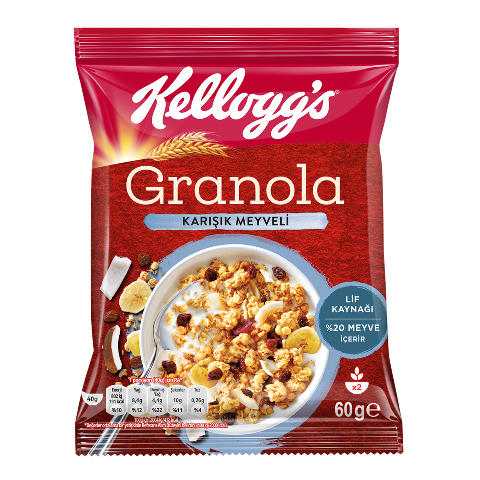 Kellogg's Granola Karışık Meyveli 60 G