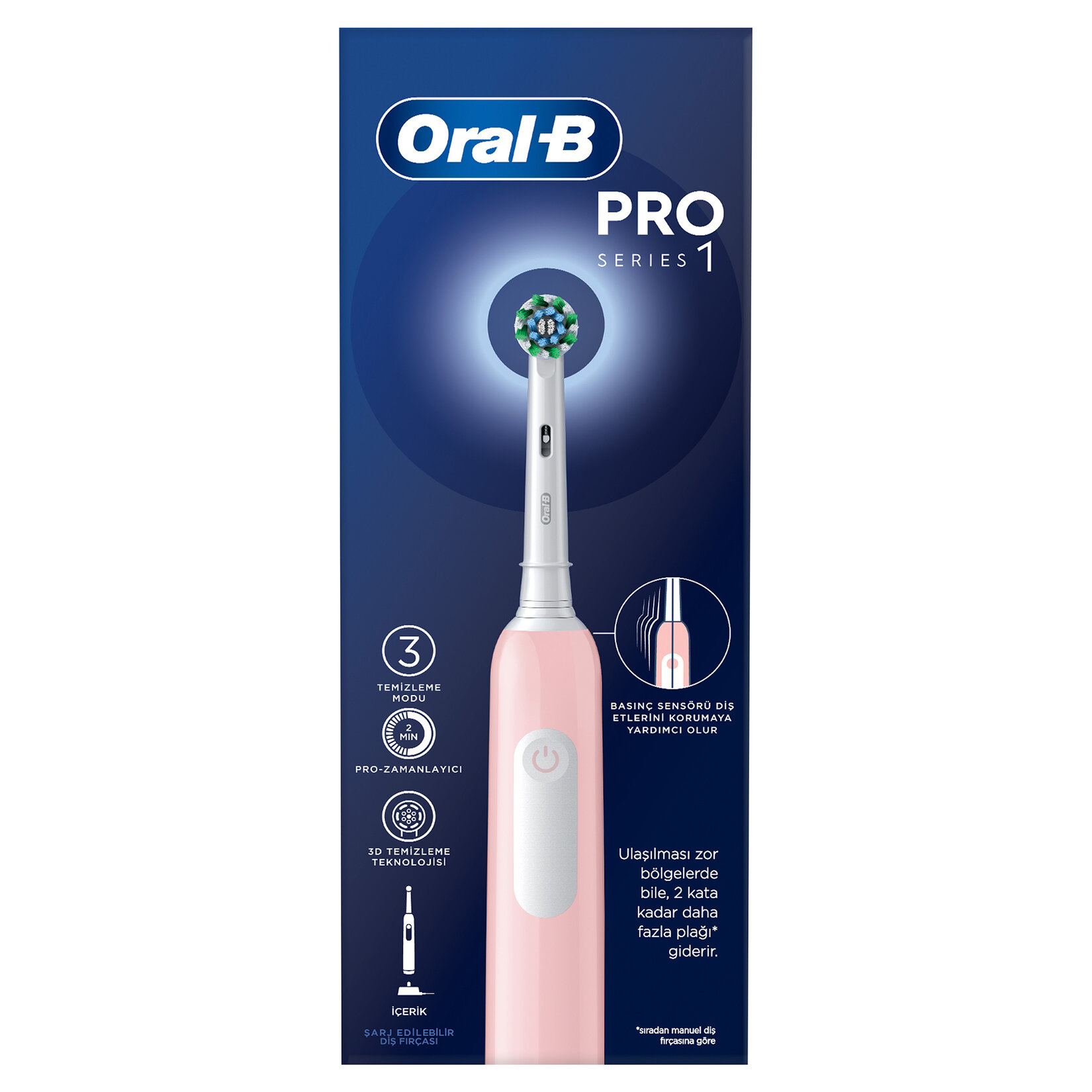 Oral-B Şarjlı Diş Fırçası Pro1 Pembe