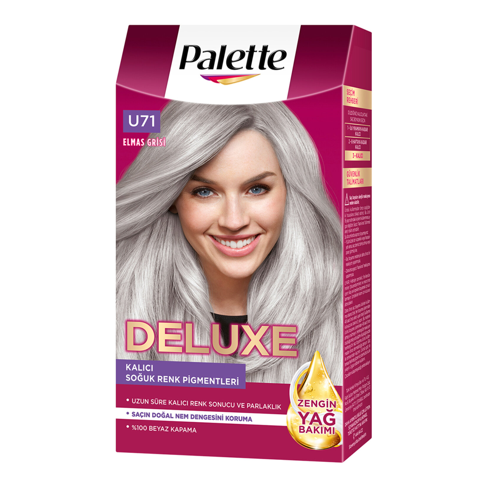 Palette Deluxe U71 Elmas Grisi Saç Boyası 115 Ml