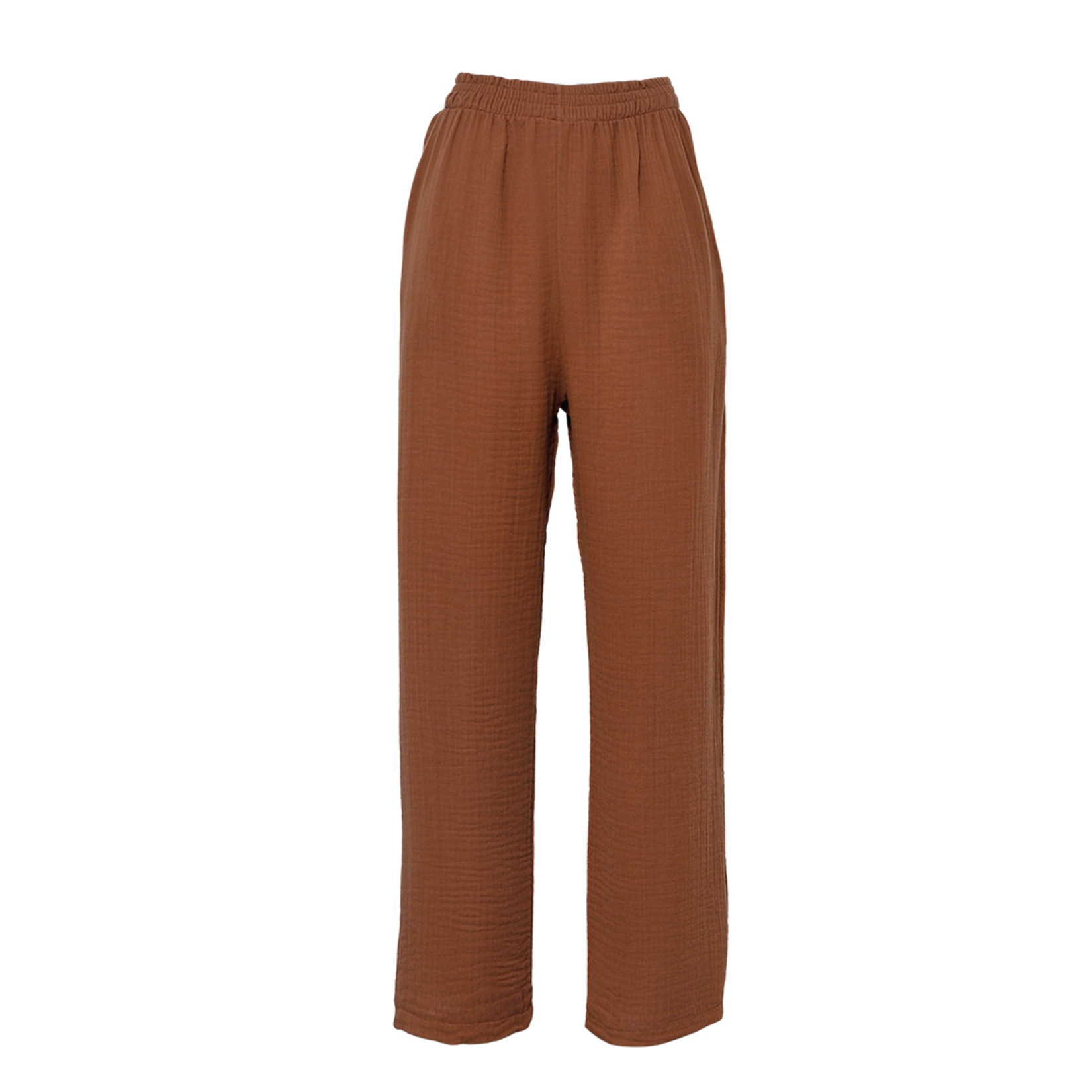 S Design Kadın Pamuklu Pantolon Taba M