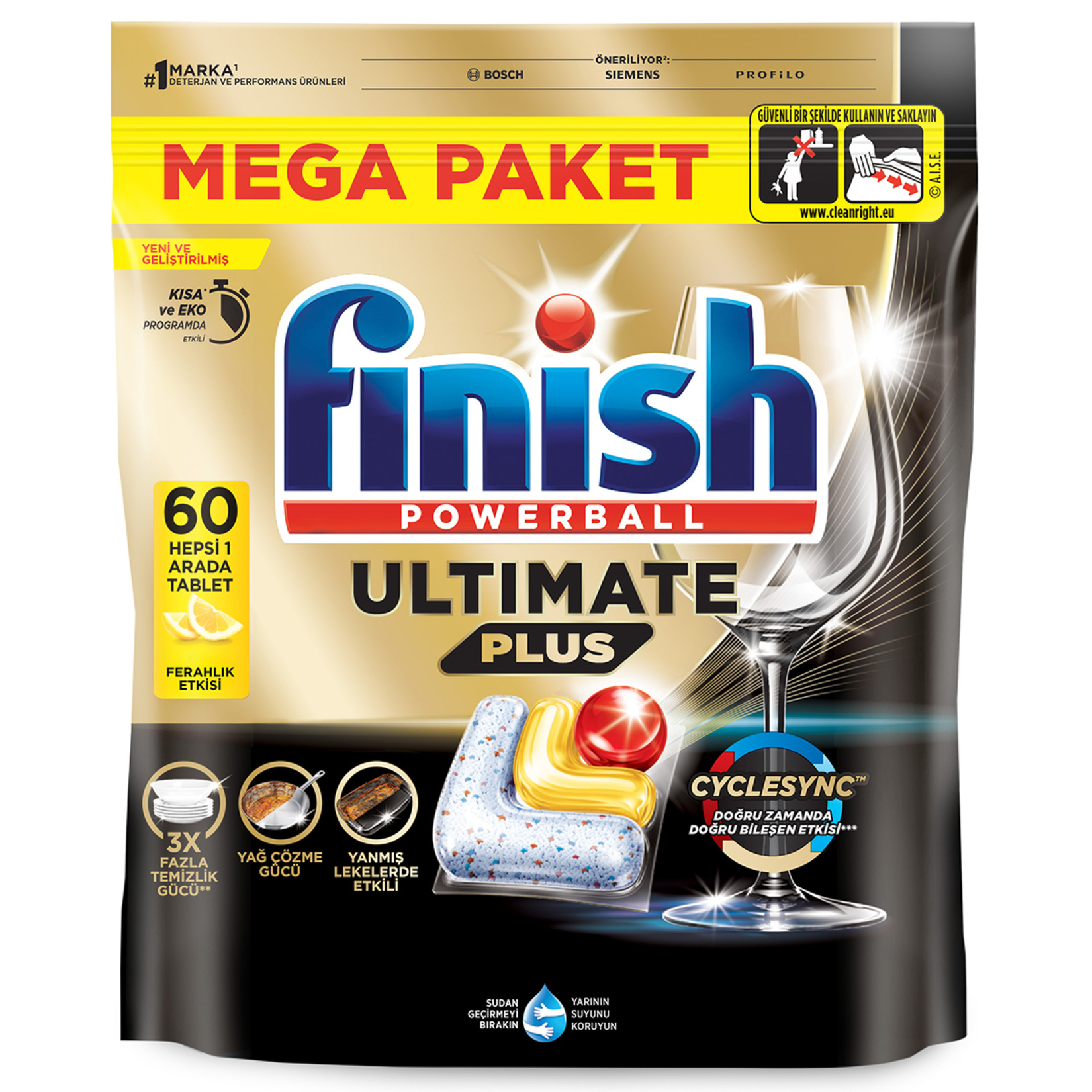 Finish Ultimate Plus Limon 60 Tablet