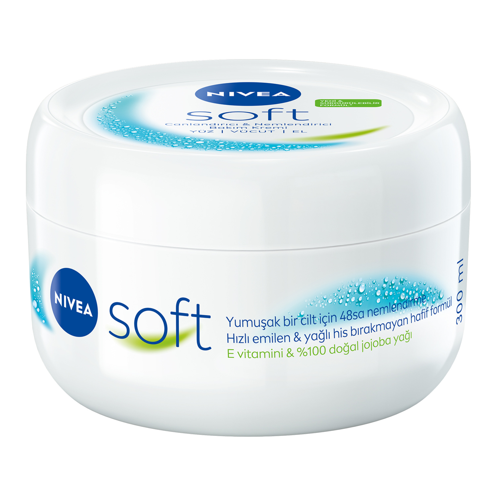 NIVEA Soft Nemlendirici El, Yüz ve Vücut Bakım Kremi 100 Ml