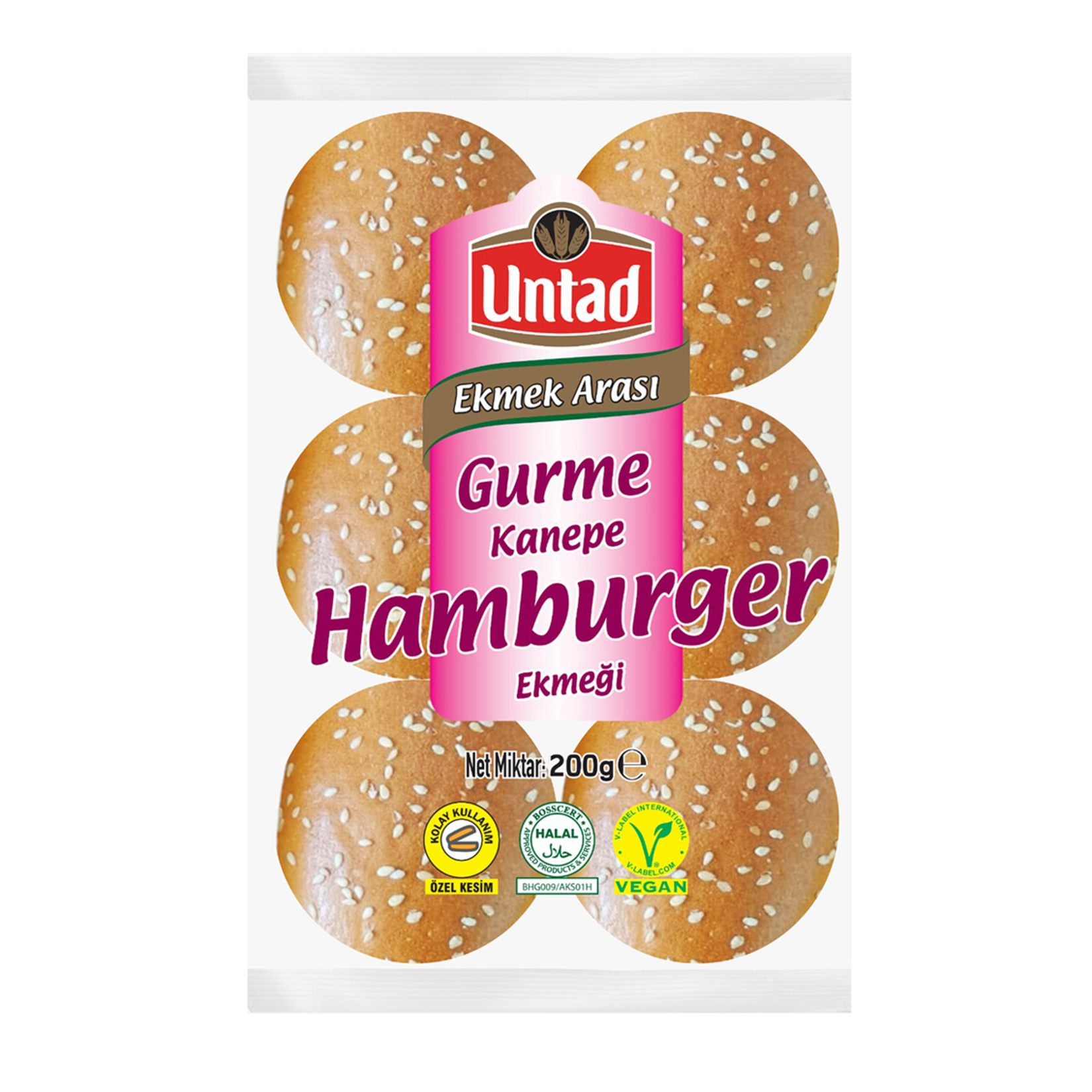 Untad Kanepe Hamburger 6'lı 200 G