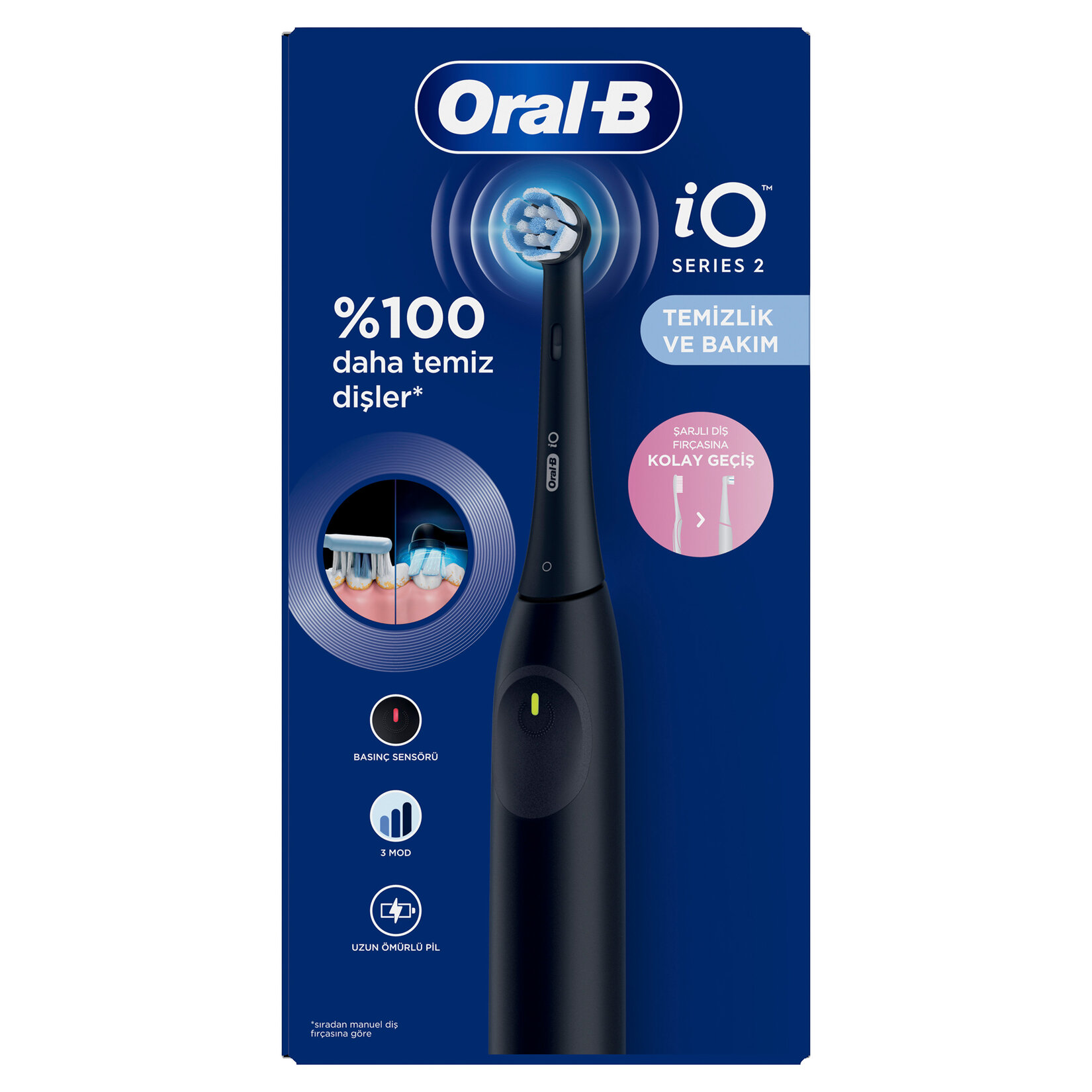 Oral-B IO 2 Şarjlı Diş Fırçası - Siyah