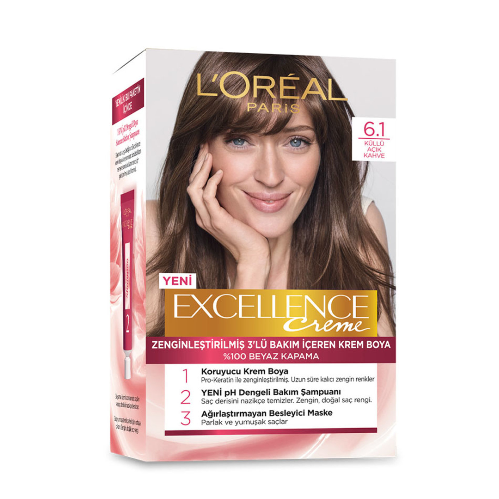 Excellence Creme 6.1 Küllü Açık Kahve Saç Boyası 192 Ml