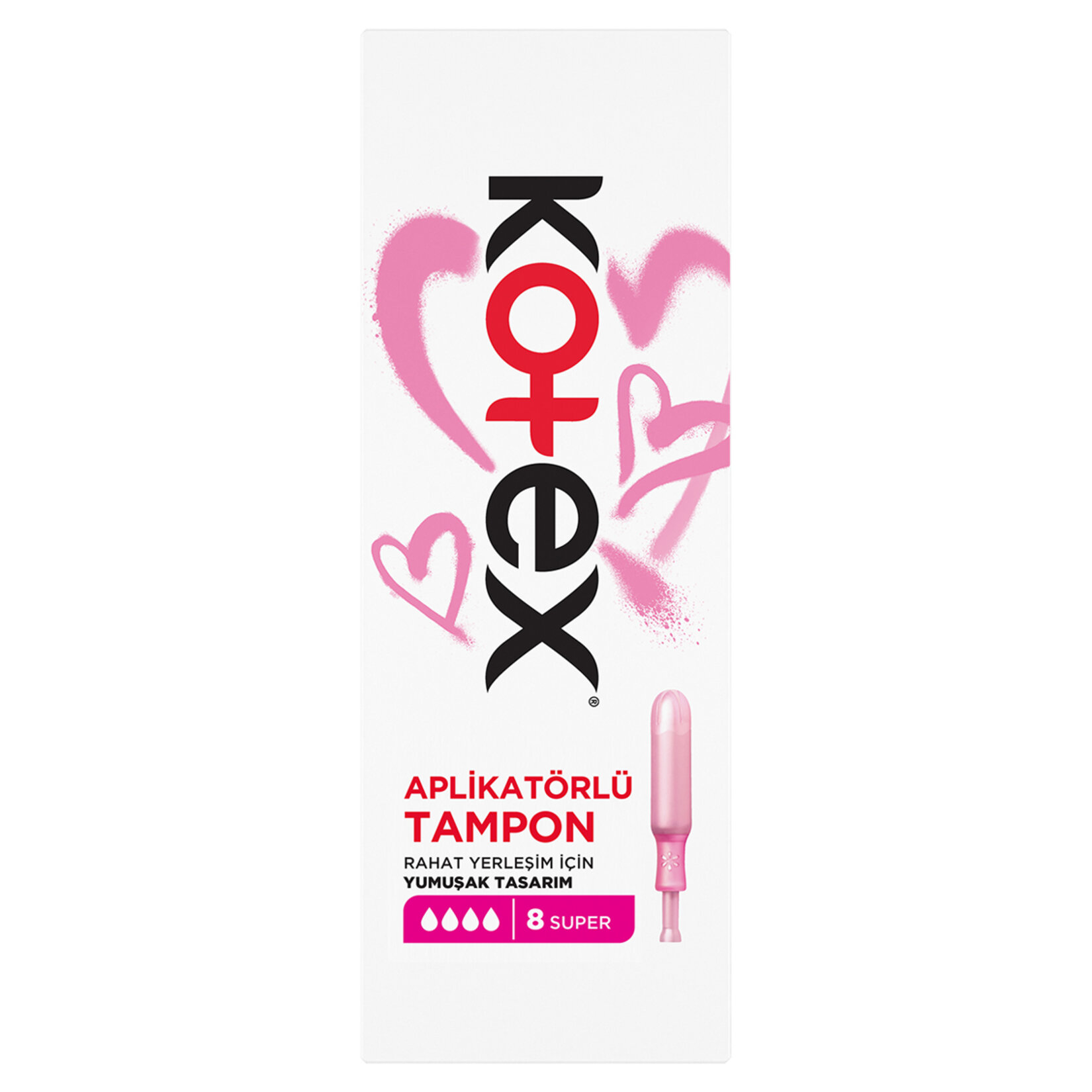 Kotex Aplikatörlü Tampon Süper 8'li