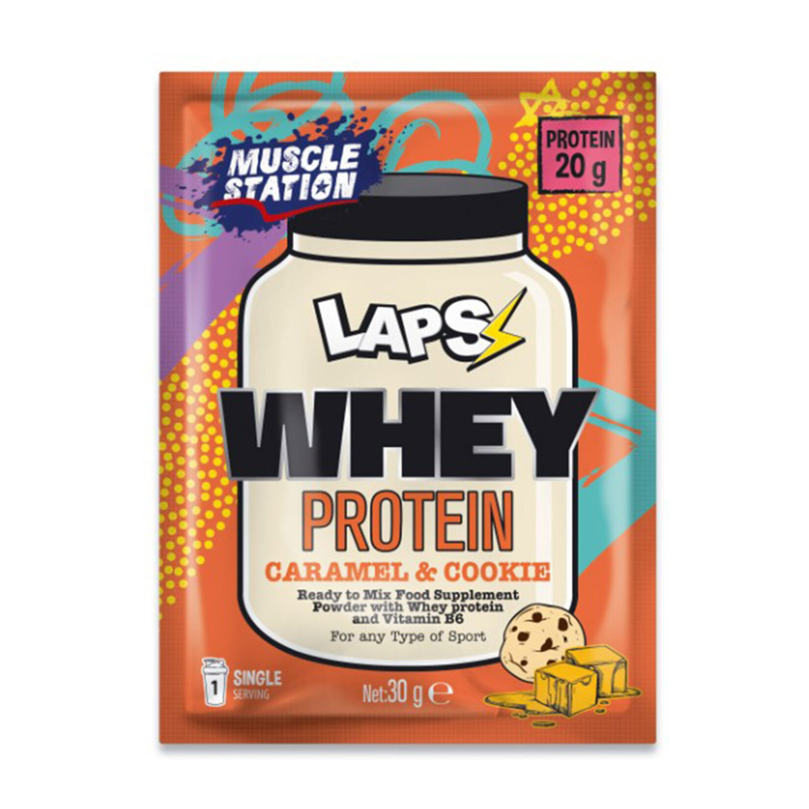 Muscle Station Laps Karamel Kurabiye Aromali Spor Gıdası 30g