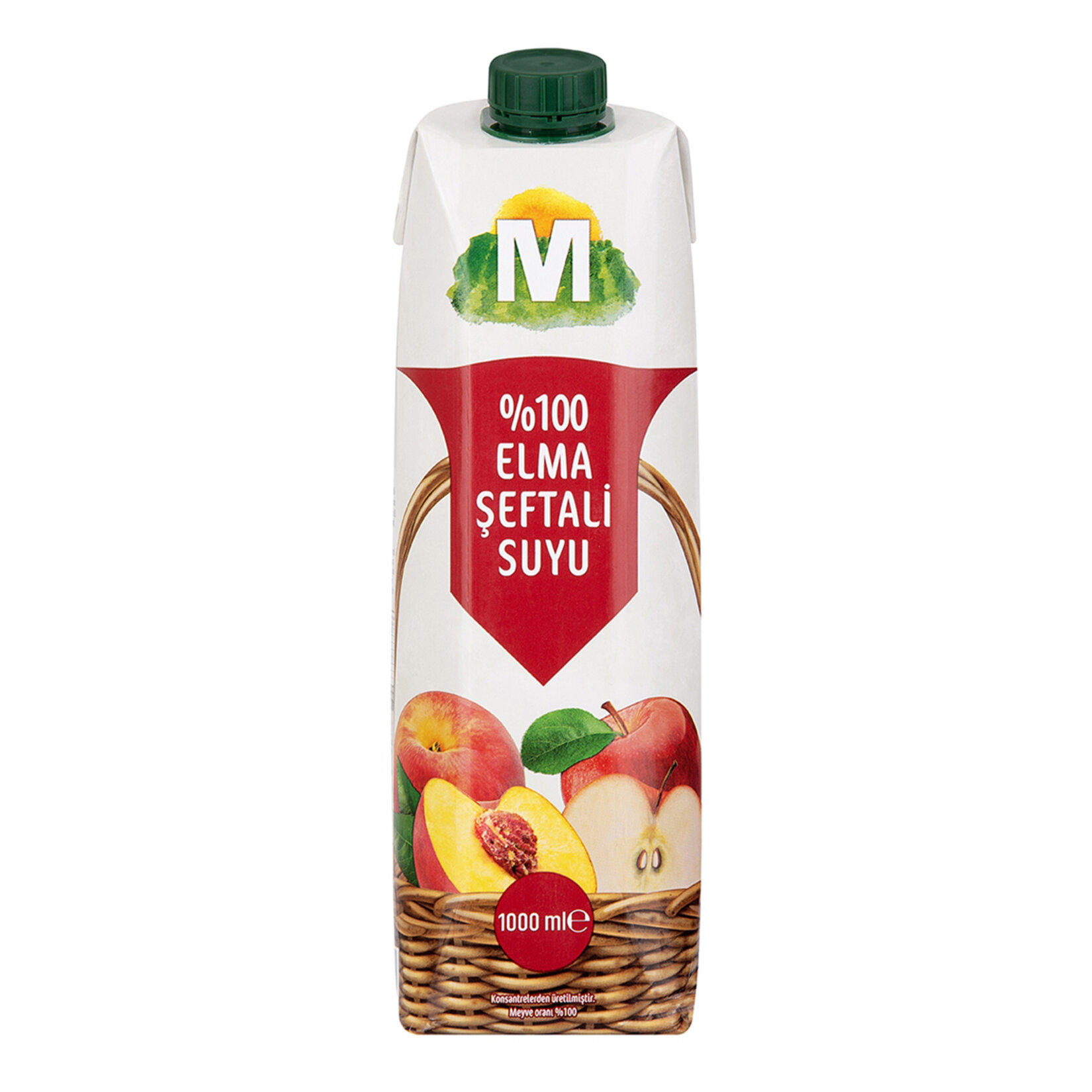 Migros %100 Elma Şeftali Suyu 1 L