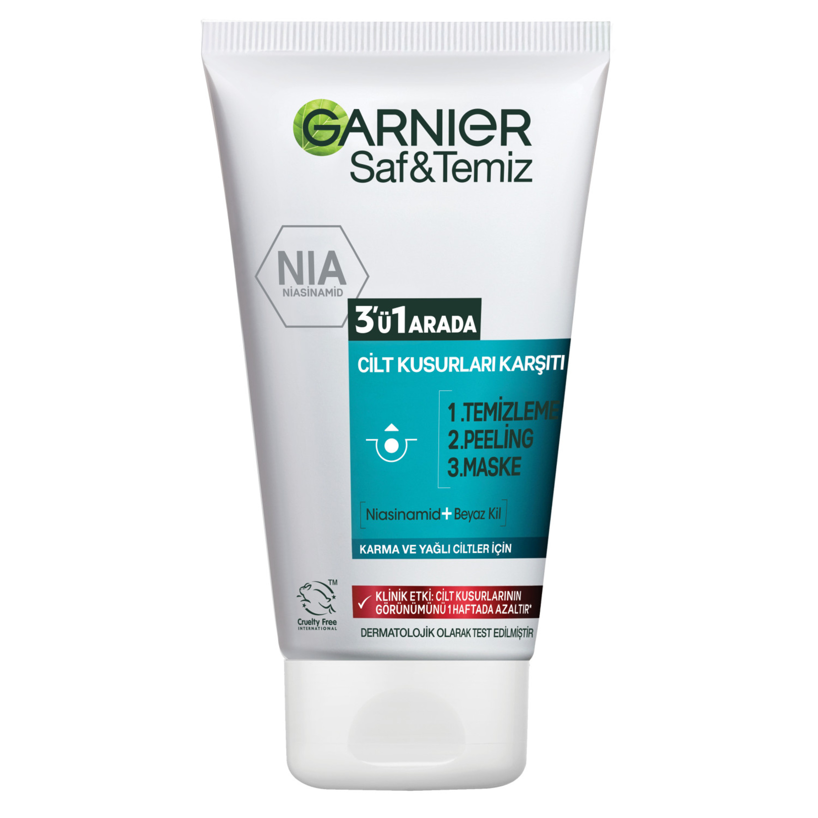 Garnier Saf & Temiz Yağlanma ve Pürüzlere Karşı 3'ü 1 Arada 150 ML