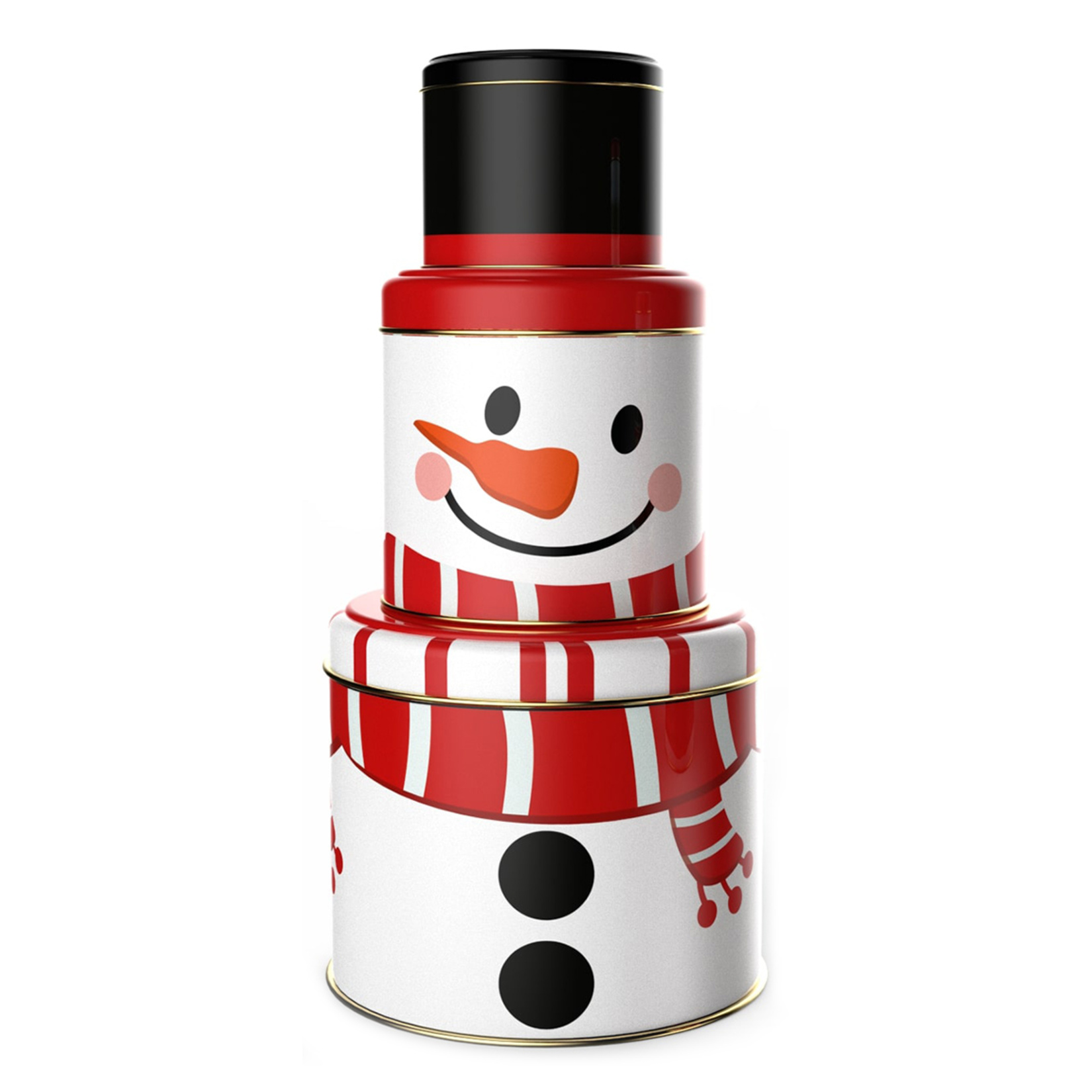 Sarkap 3'lü Noel Yılbaşı Desen Metal Kutu